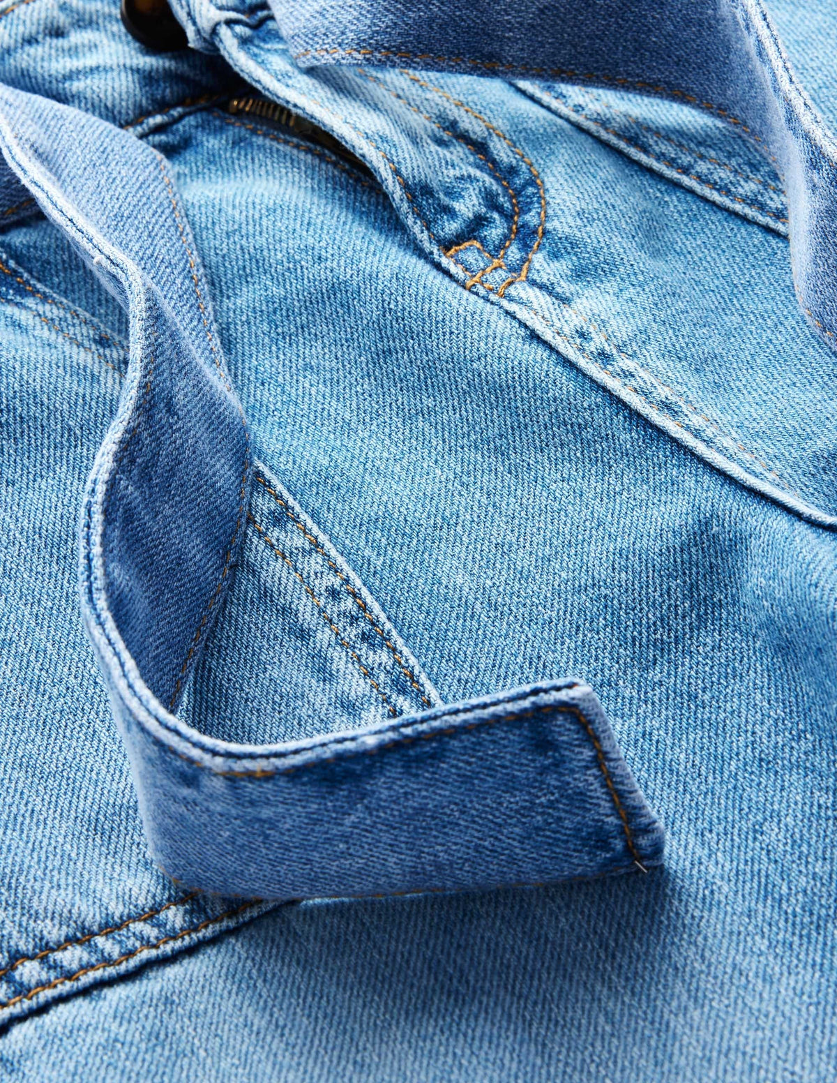 Tie-waist Cargo-Mid Vintage Denim - Image 3