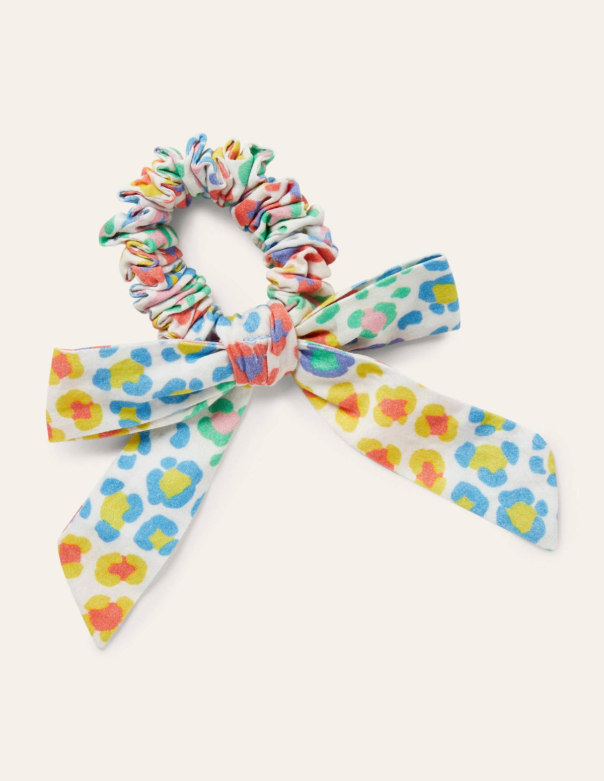 Large Bow Scrunchie-Multi Leopard-1
