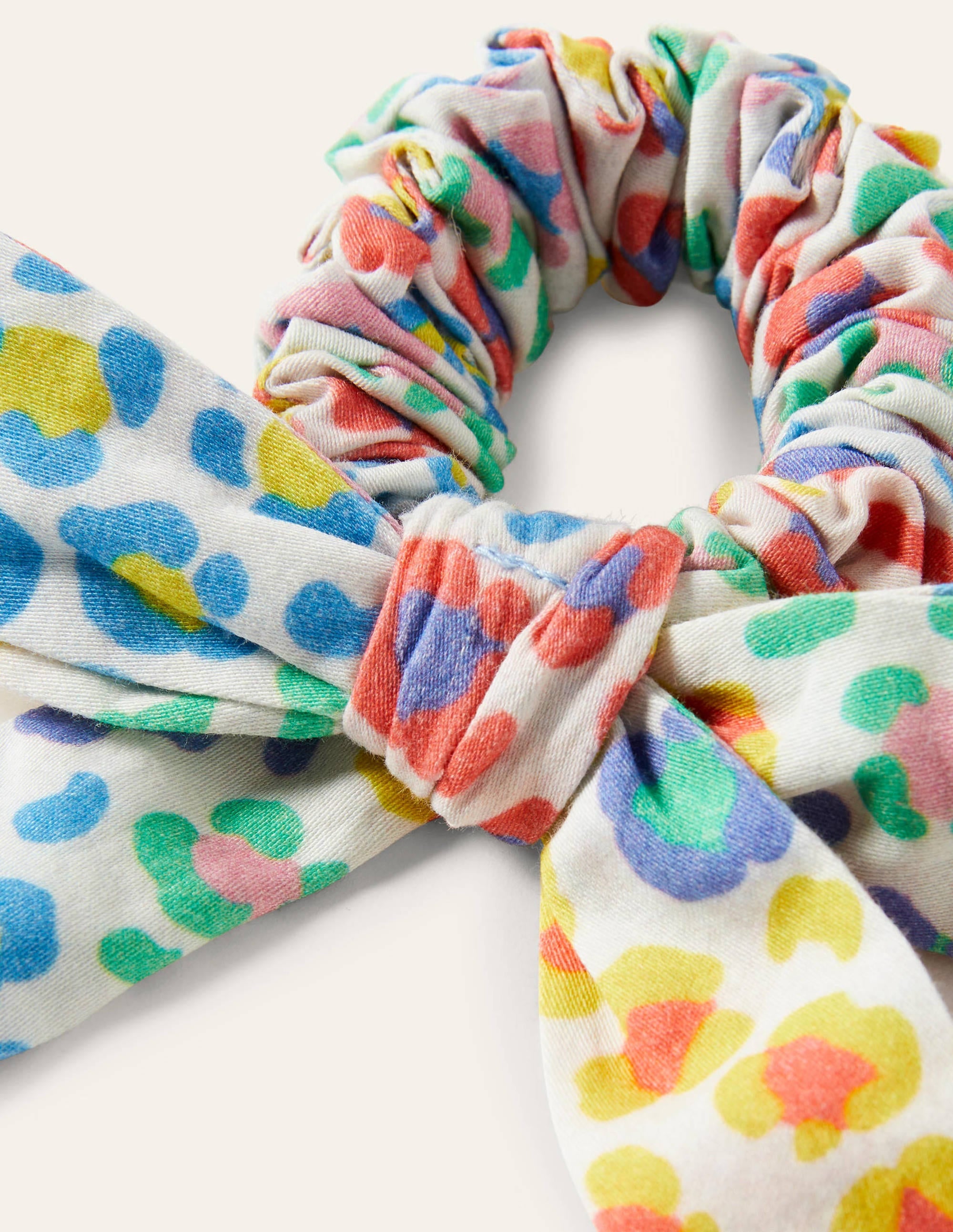 Large Bow Scrunchie-Multi Leopard - Image 2