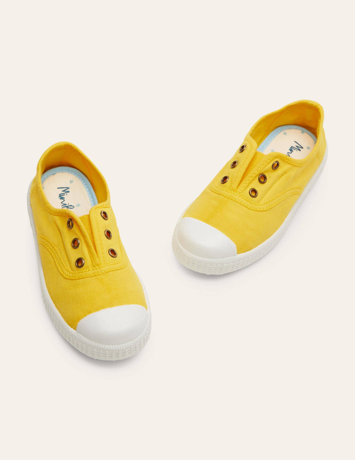 Laceless Canvas Pull-ons-Sweetcorn Yellow - Image 1