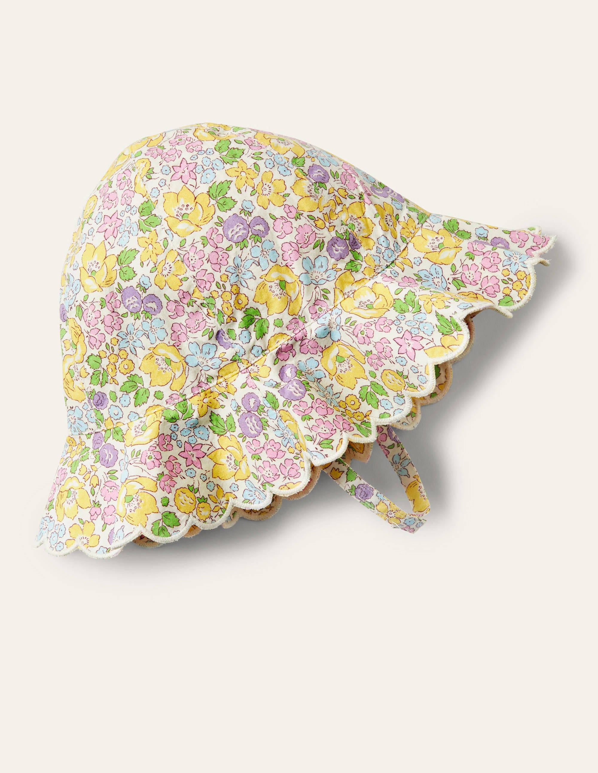 Scallop Wide Brim Hat-Floral - Image 1