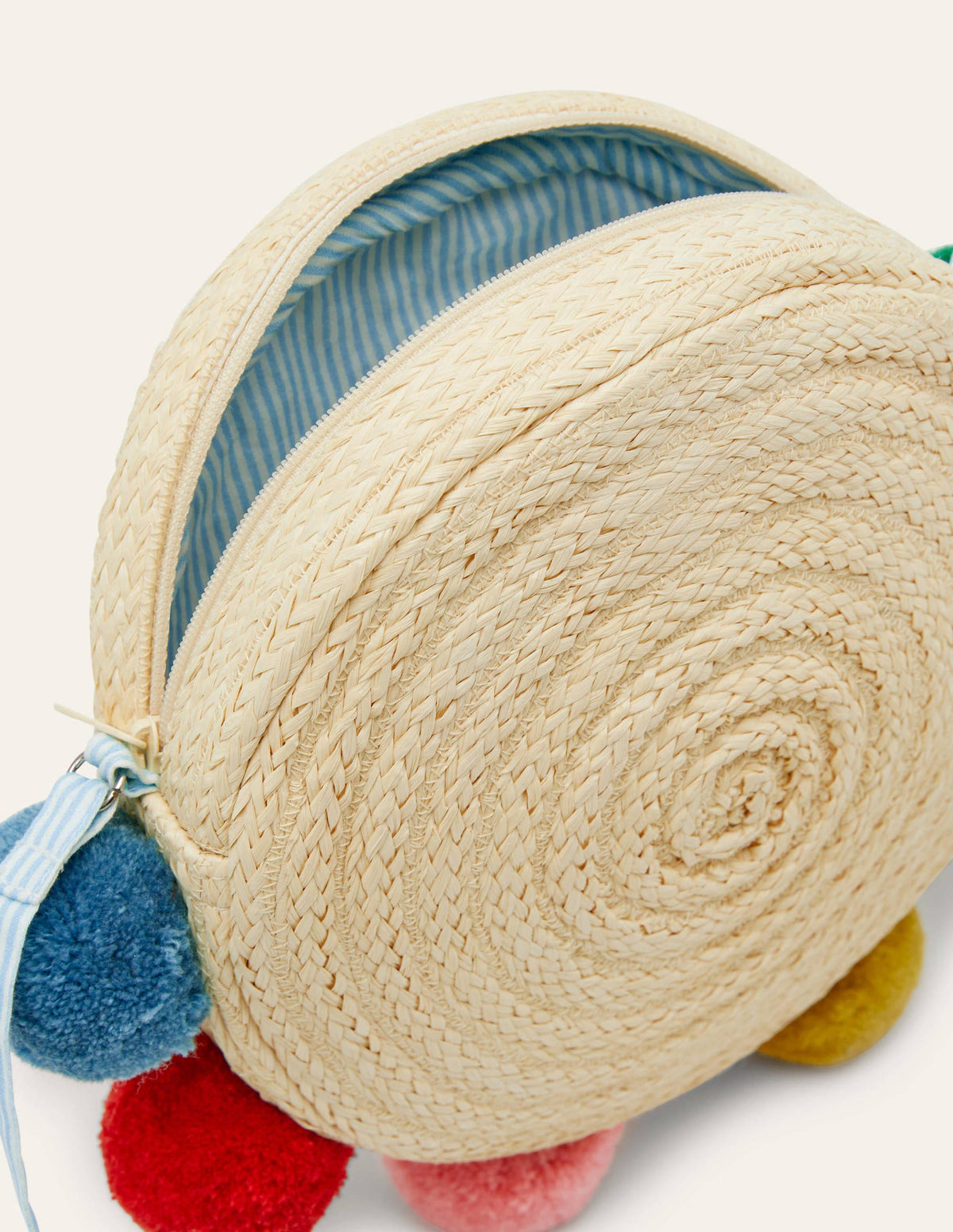 Straw Bag-Rainbow Poms - Image 3