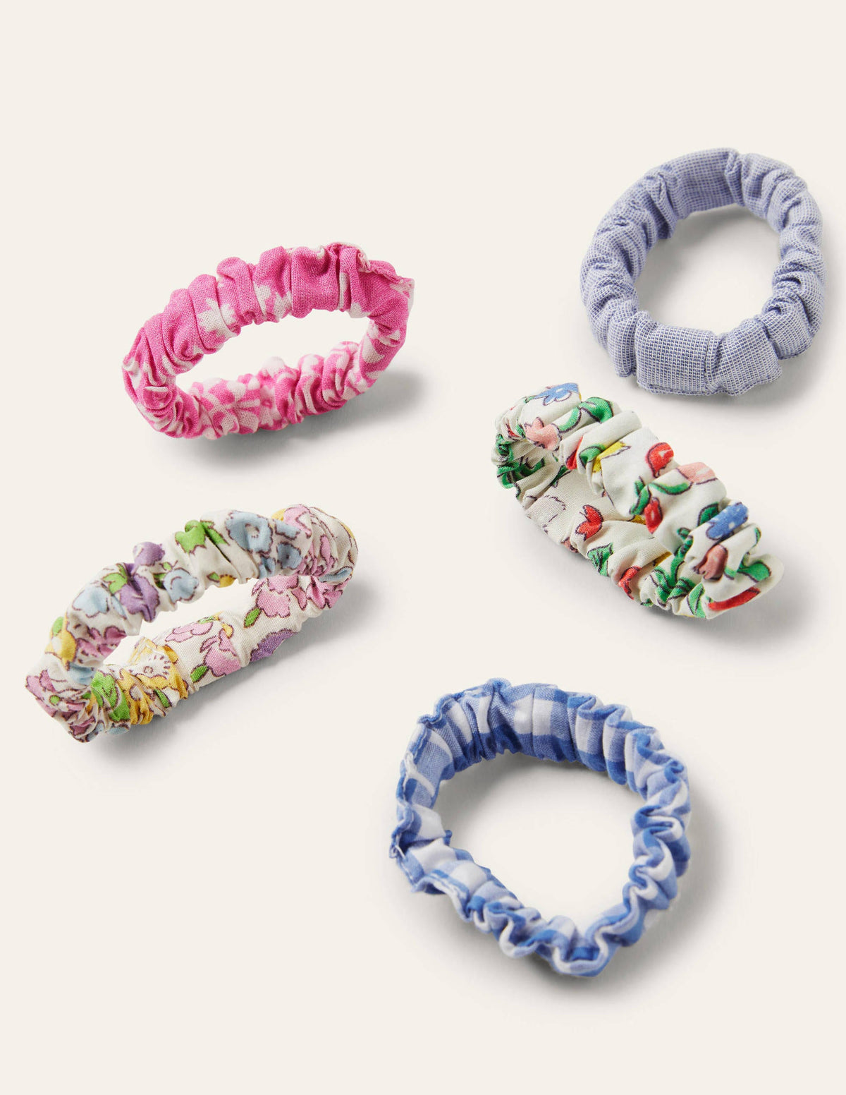 Scrunchies 5 Pack-Soft Florals - Image 1