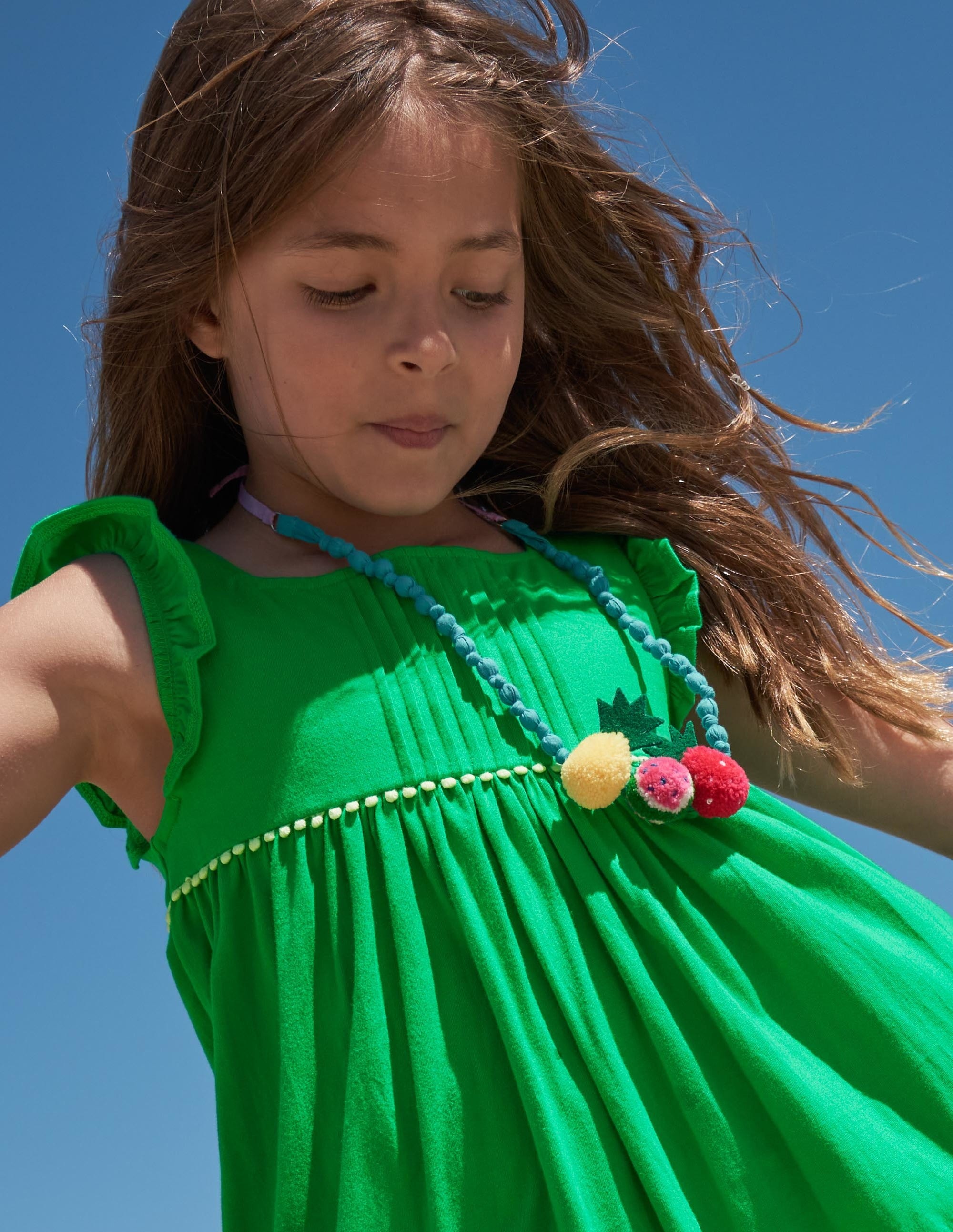 Fabric Necklace-Fruit Pom Poms - Image 3