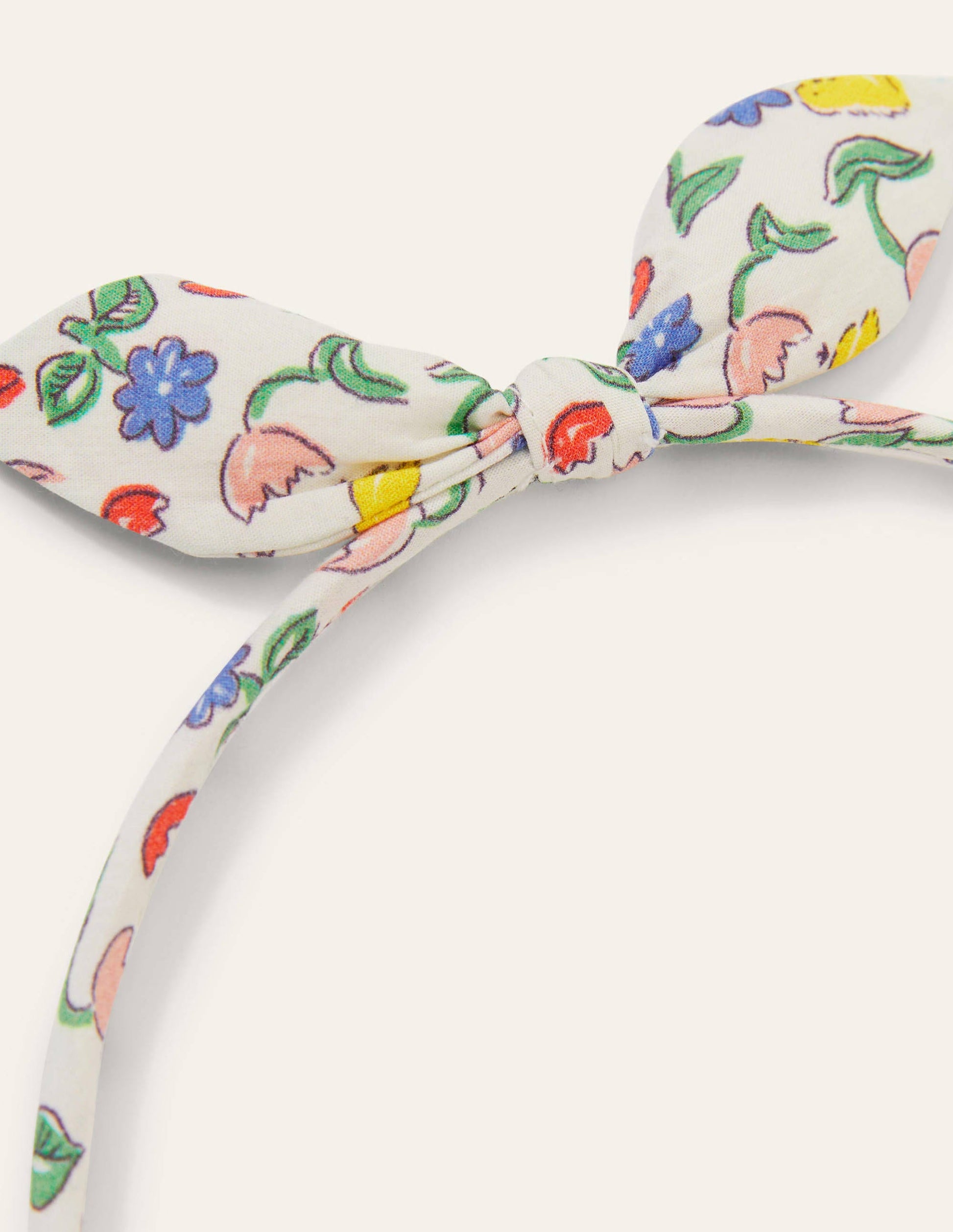 Skinny Bow Headband-Ivory Baby Chicks-2