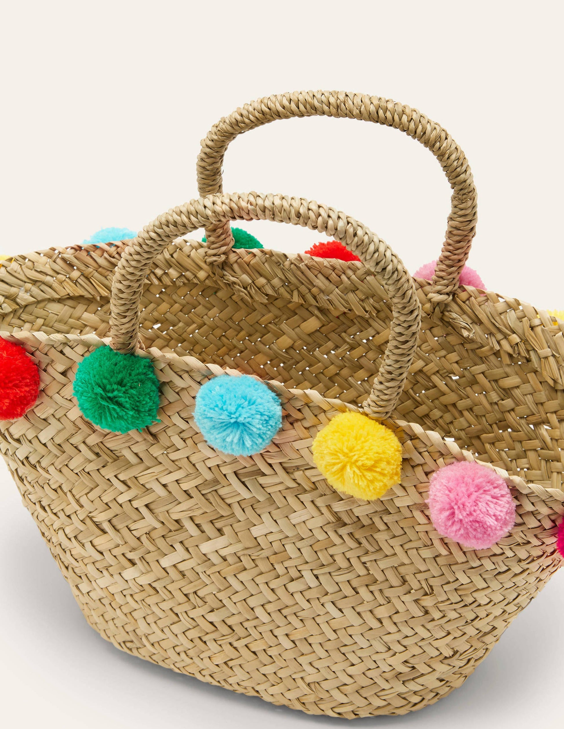 Basket Bag-Pom Poms-2