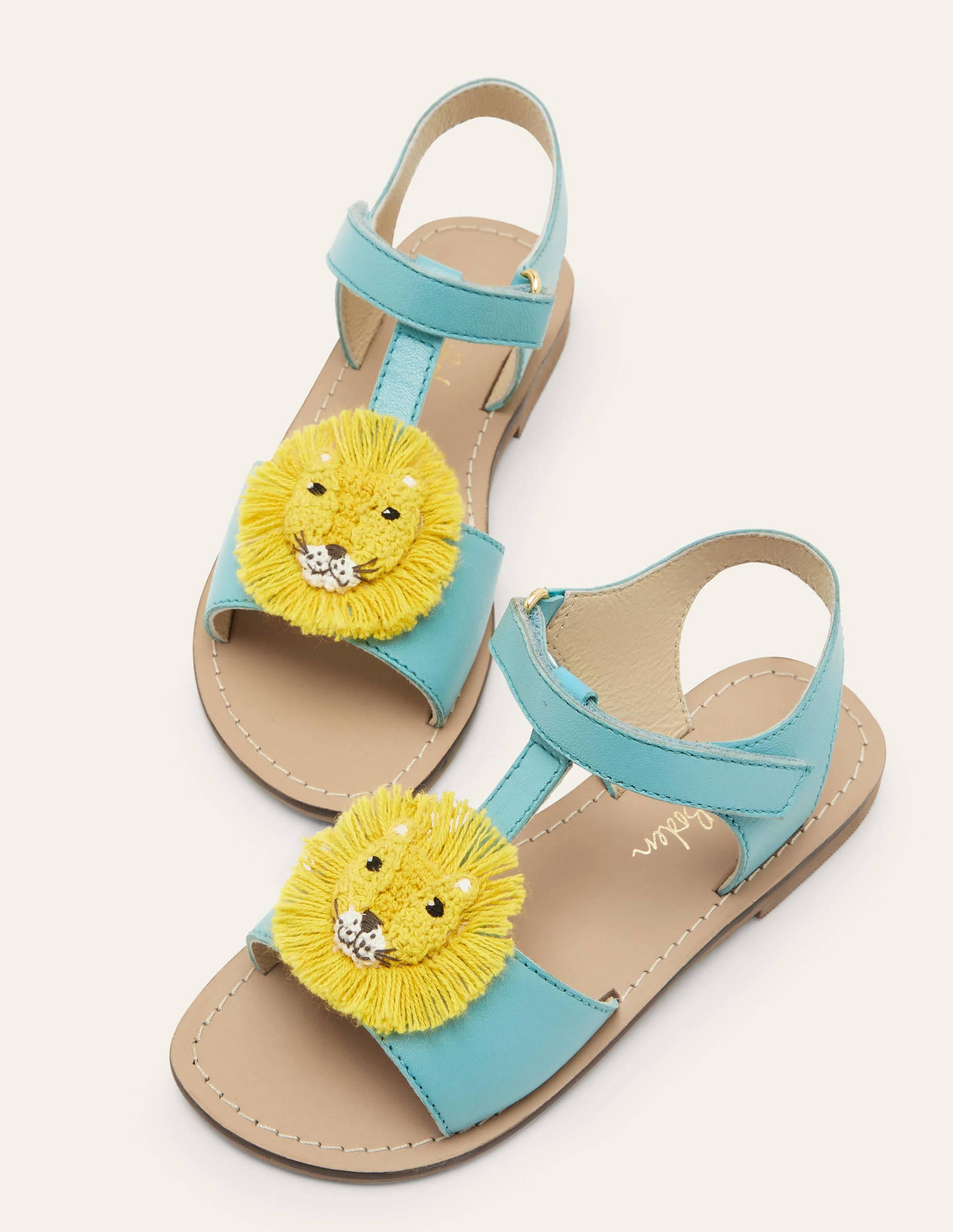 Fun Leather Sandals-Lion - Image 1