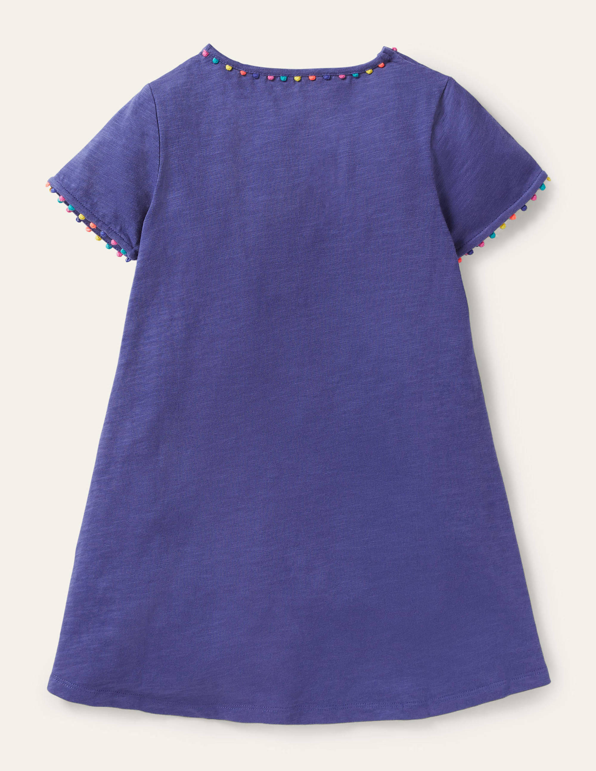 Charlie Pom Jersey Dress-Starboard Blue - Image 2
