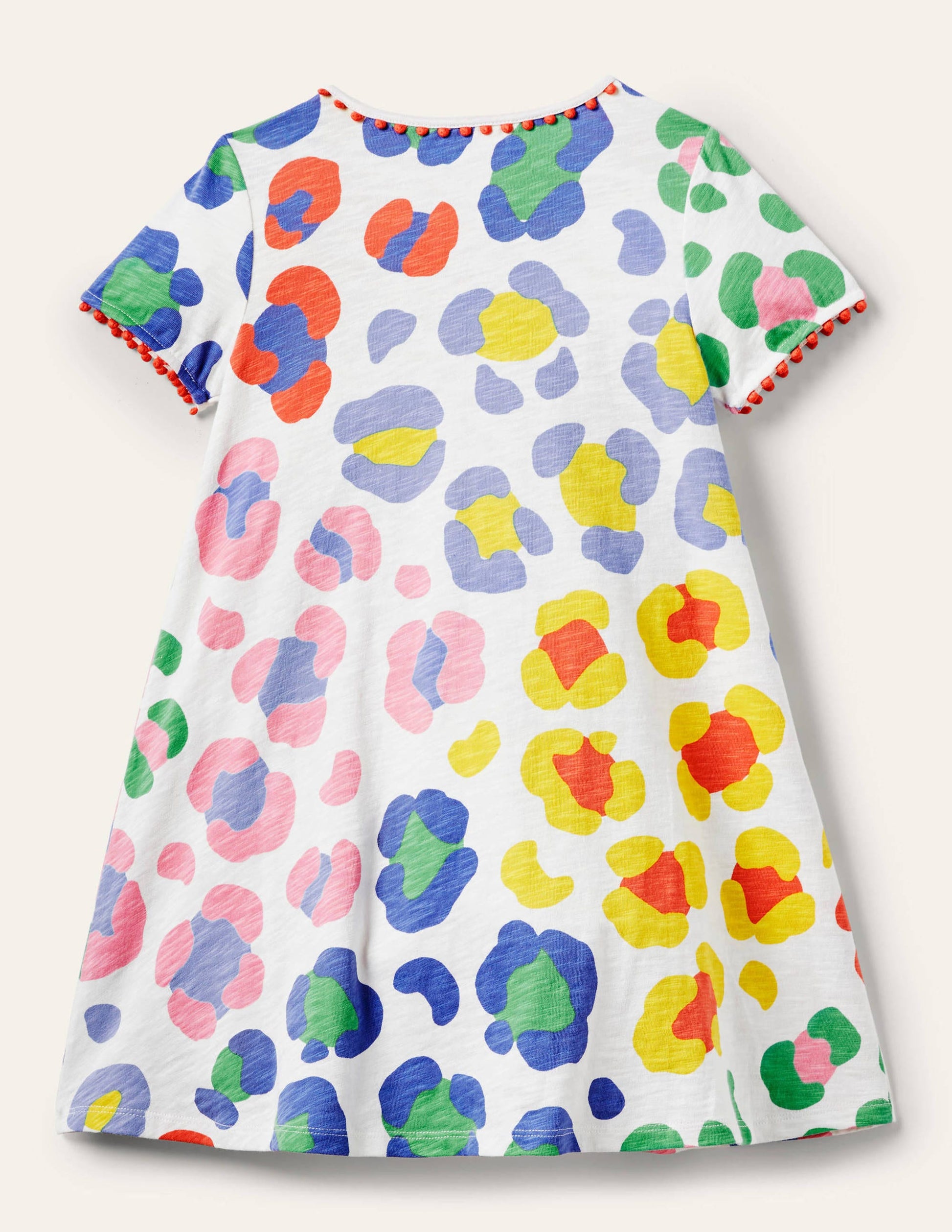 Charlie Pom Jersey Dress-Multi Leopard-2