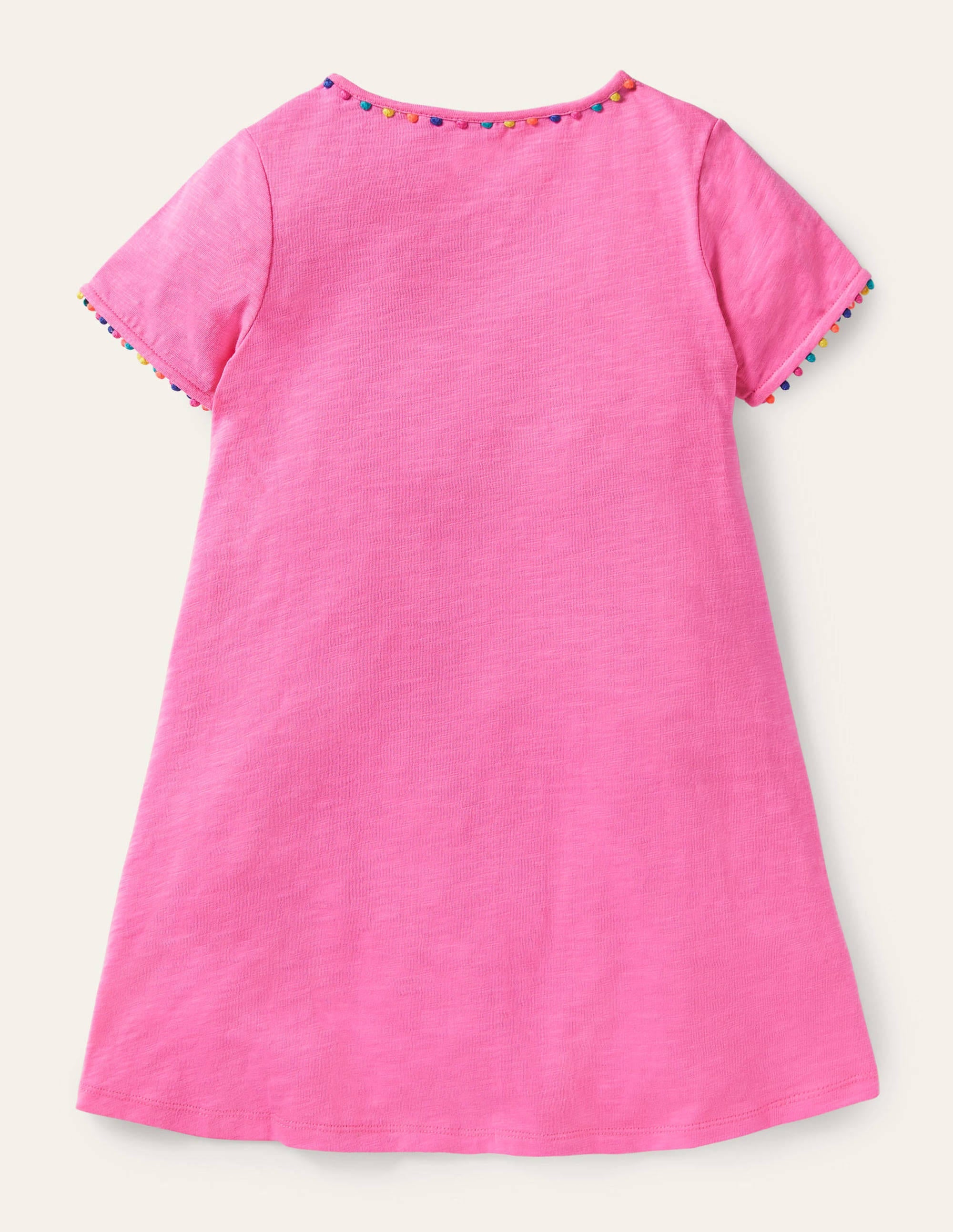 Charlie Pom Jersey Dress-Strawberry Ice Pink - Image 2