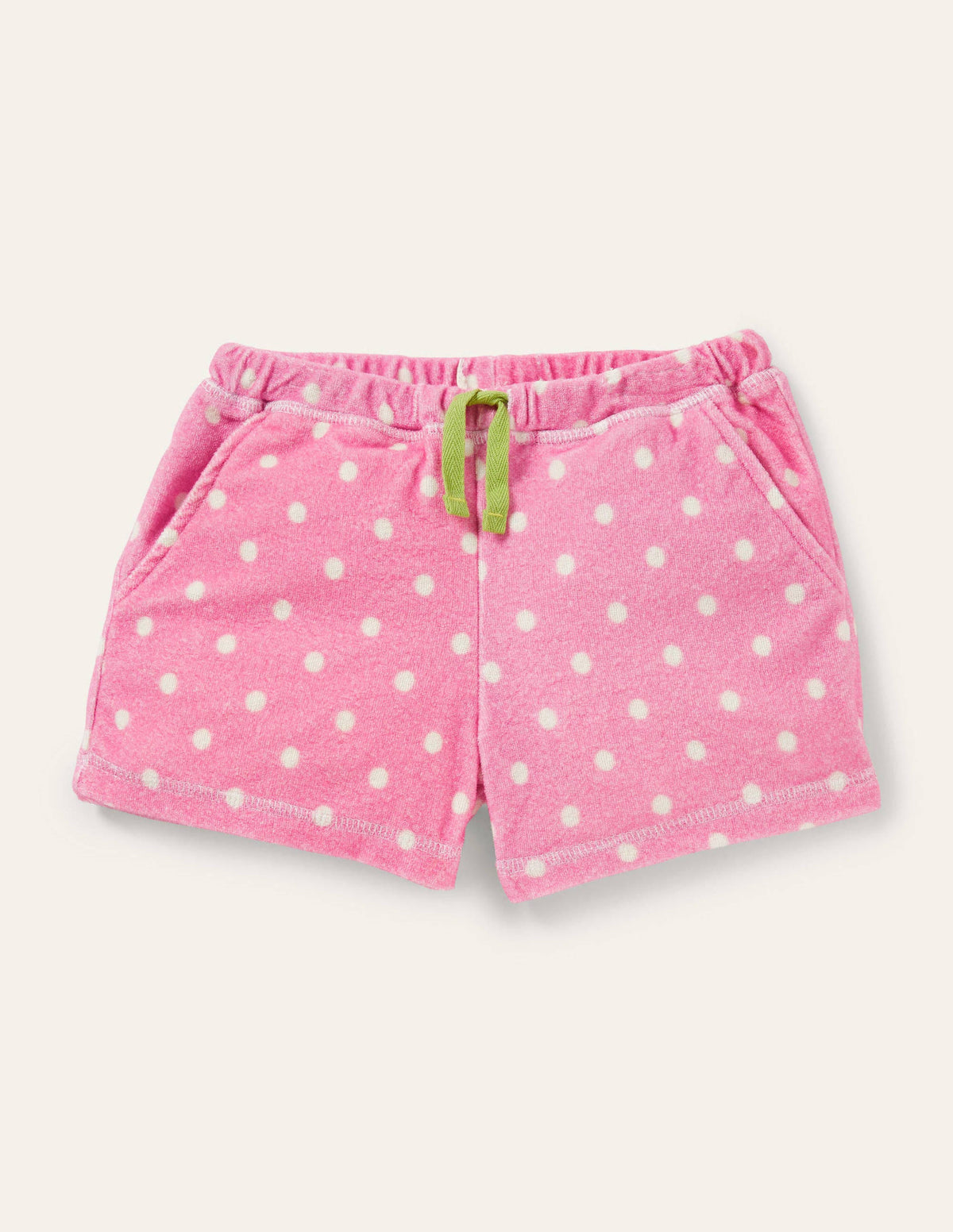 Towelling Shorts-Pink Lemonade Flamingo-1