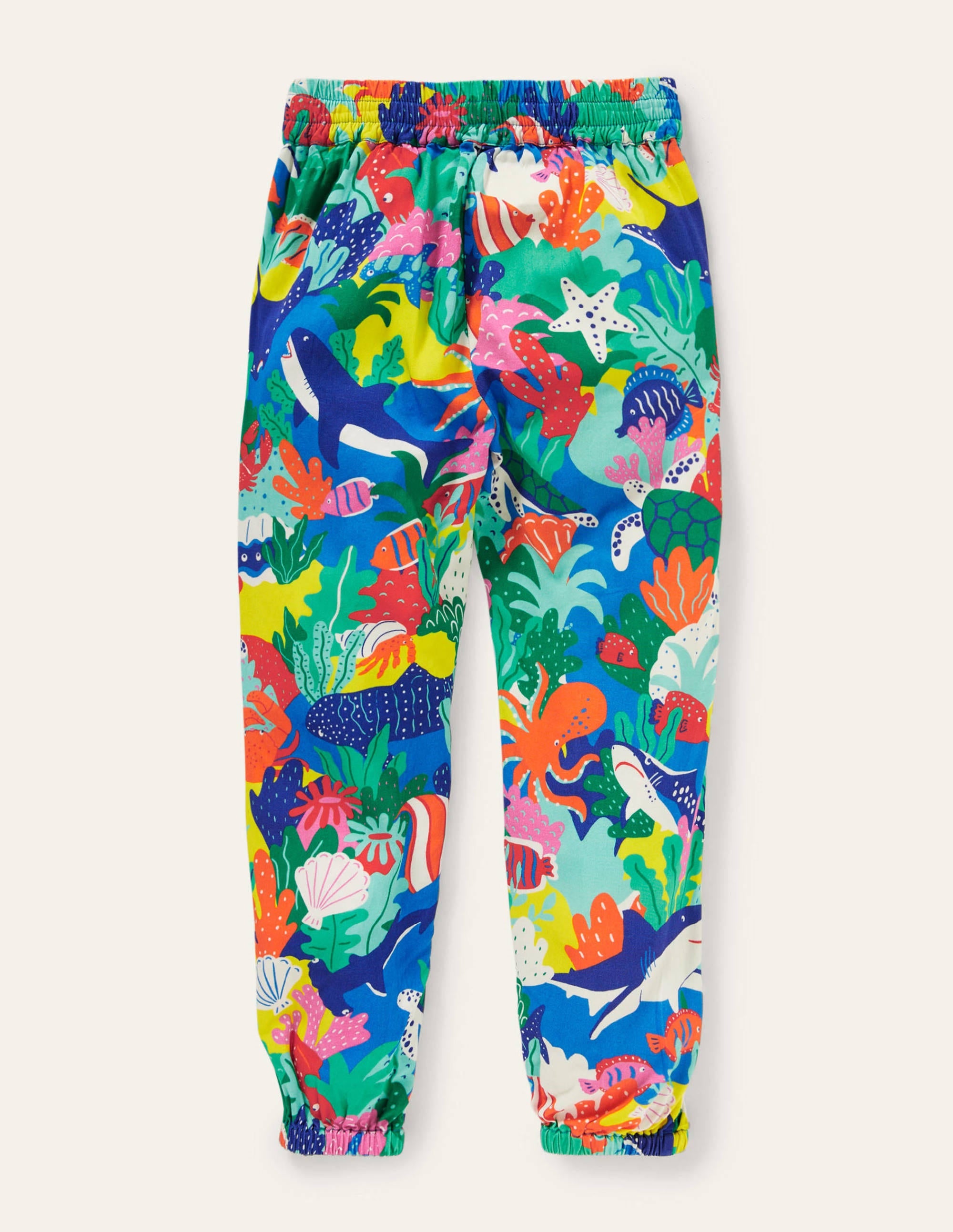 Relaxed Woven Printed Trousers-Multi Rainbow Reef - Image 2
