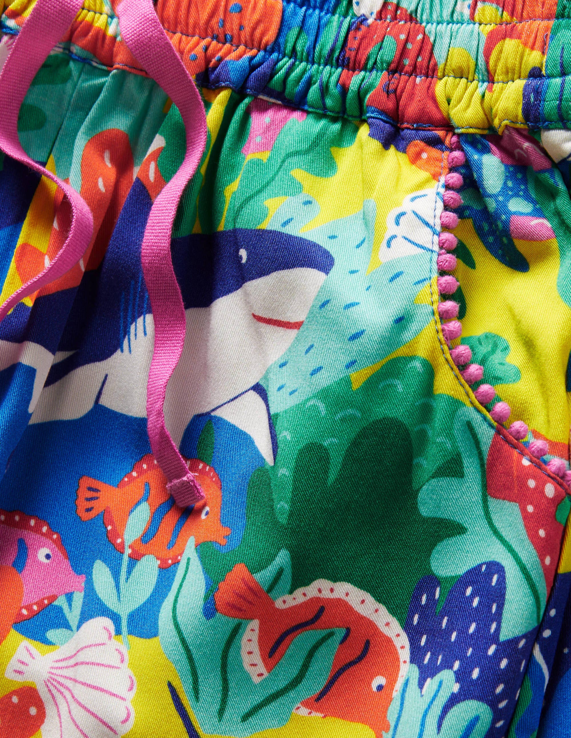 Relaxed Woven Printed Trousers-Multi Rainbow Reef - Image 3