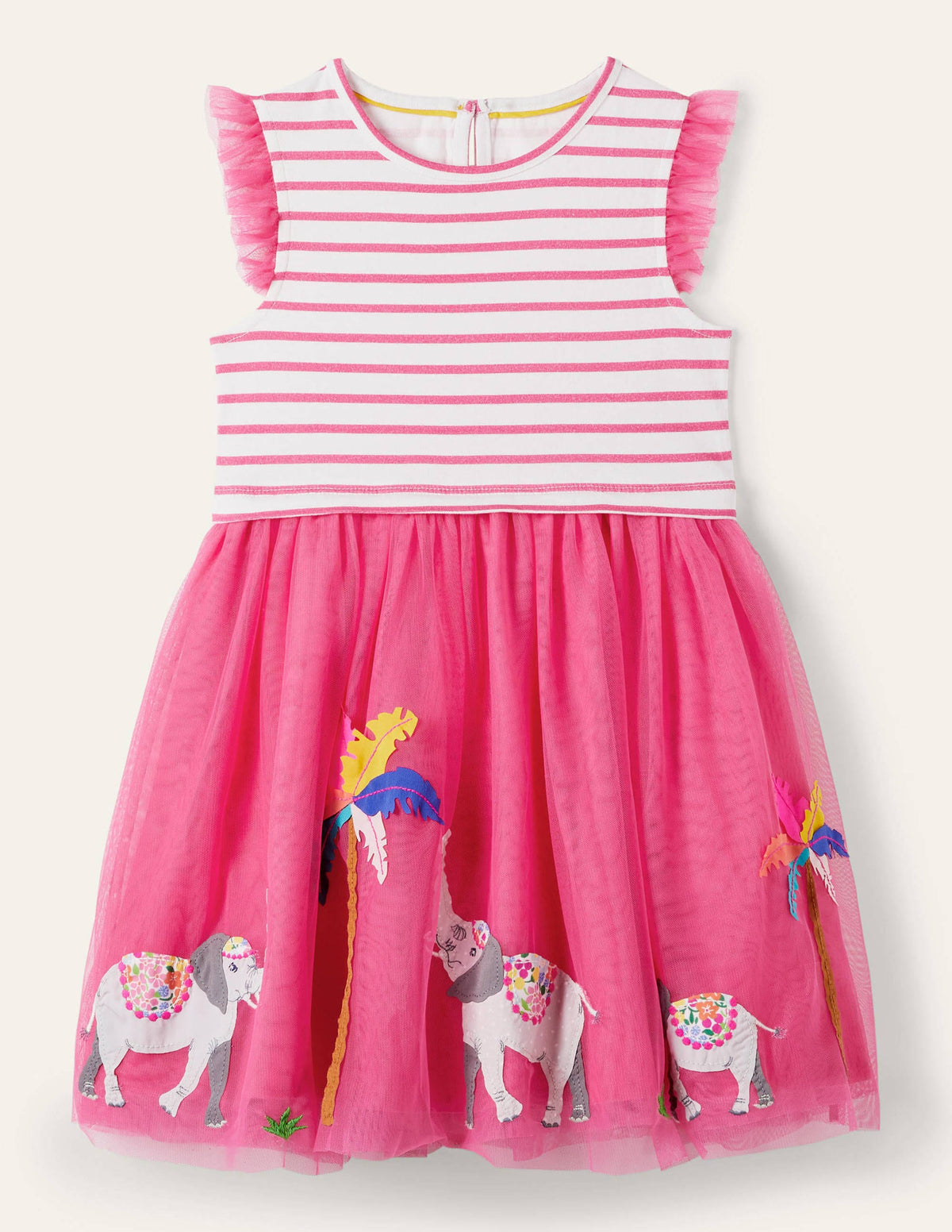 Tulle Dress-Tutti Fruity Elephants-1