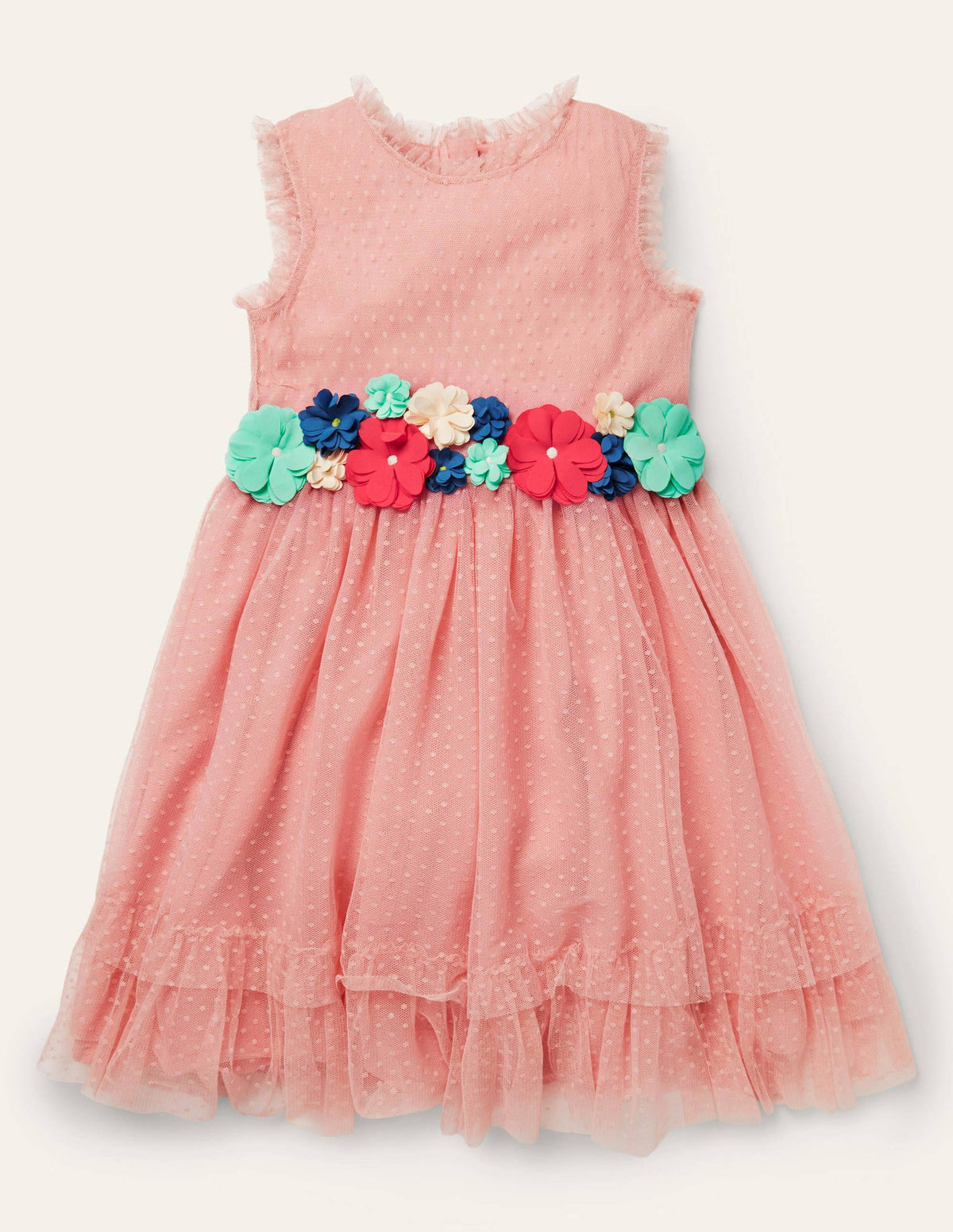Floral Corsage Dress-Almond Blossom Pink - Image 1