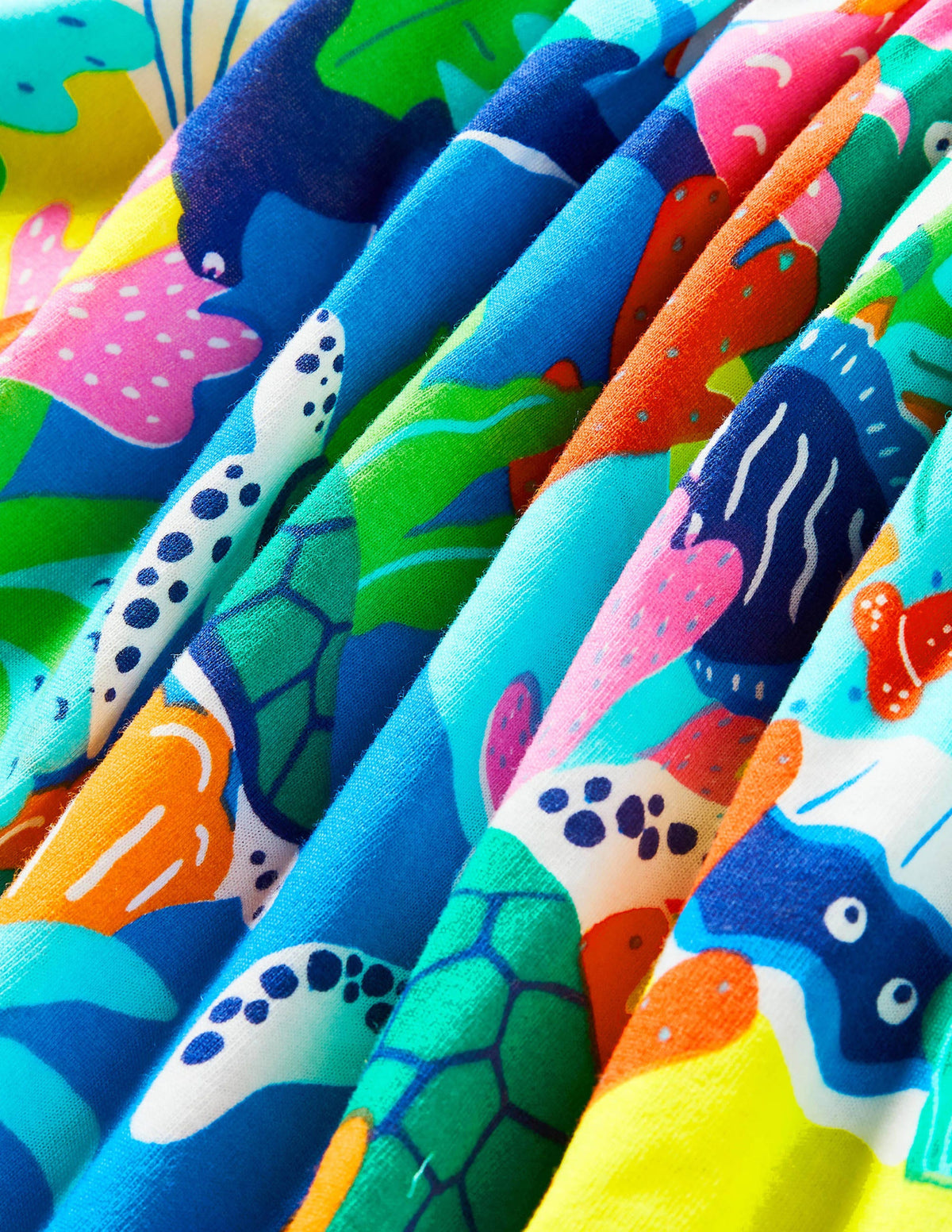 Short Sleeve Fun Jersey Dress-Multi Rainbow Reef-3