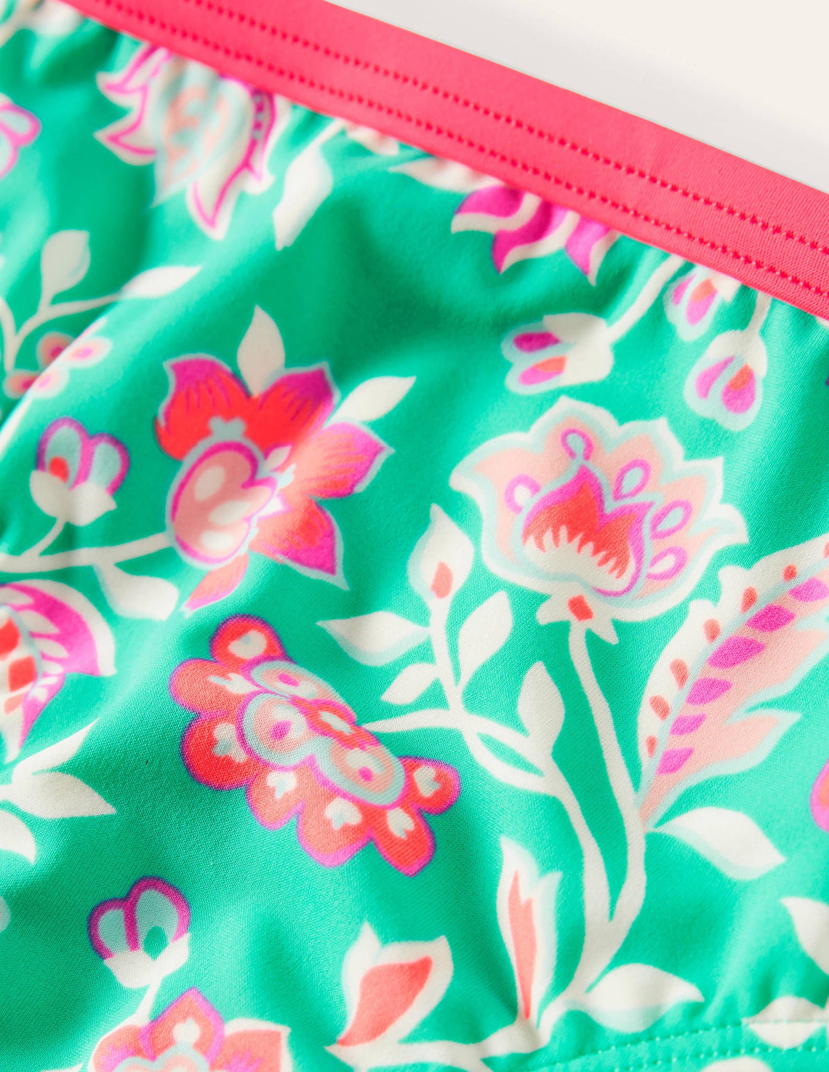 Patterned Bikini Bottoms-Tropical Green Paisley - Image 3
