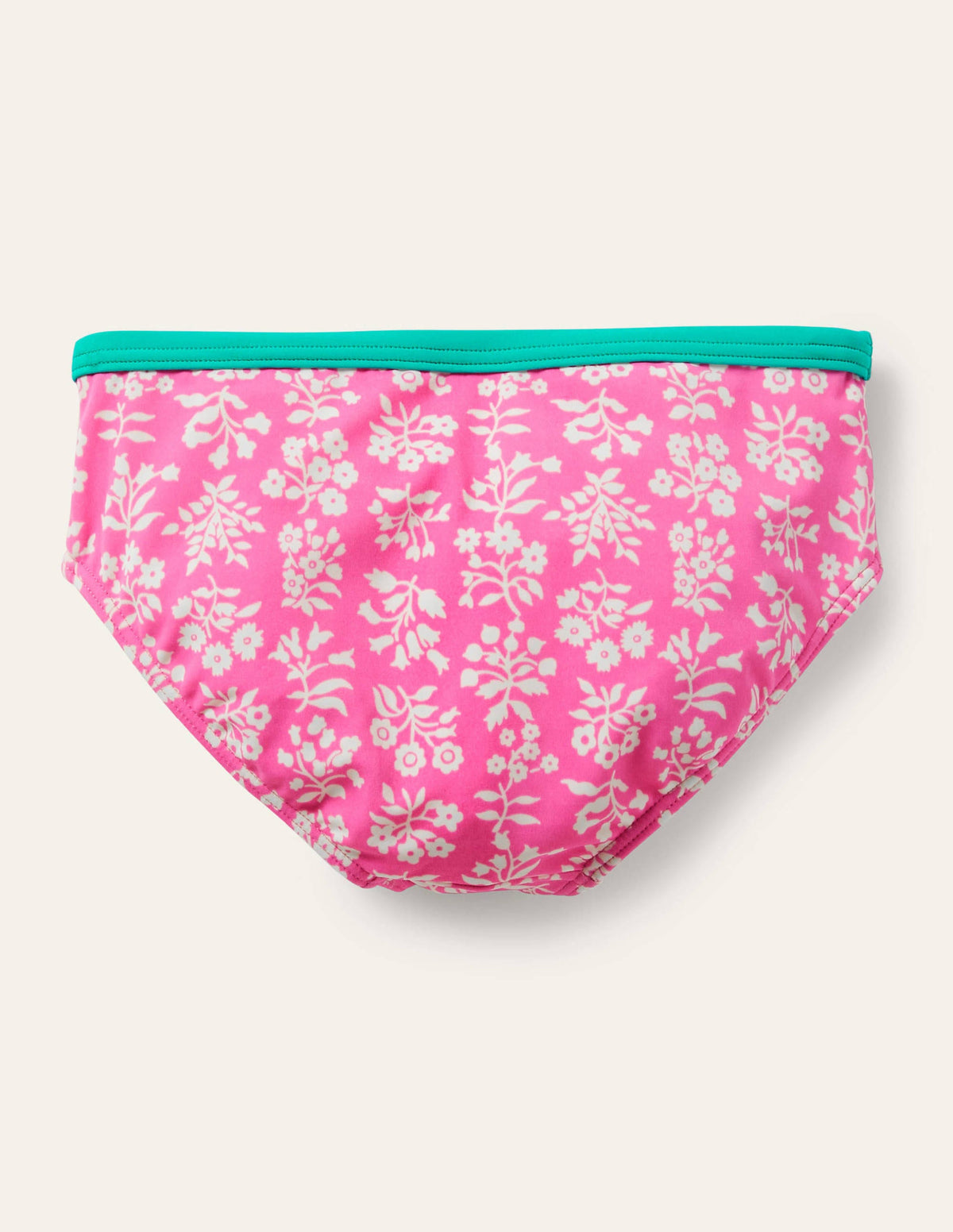 Patterned Bikini Bottoms-Strawberry Pink Woodblock - Image 2
