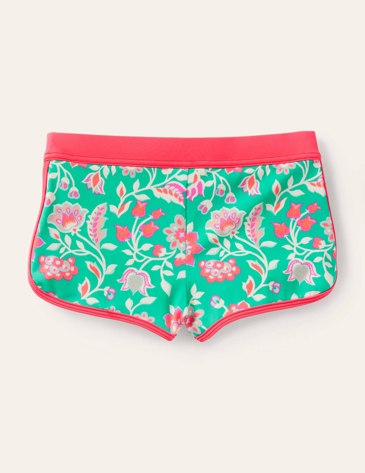 Patterned Swim Shorts-Tropical Green Paisley-2