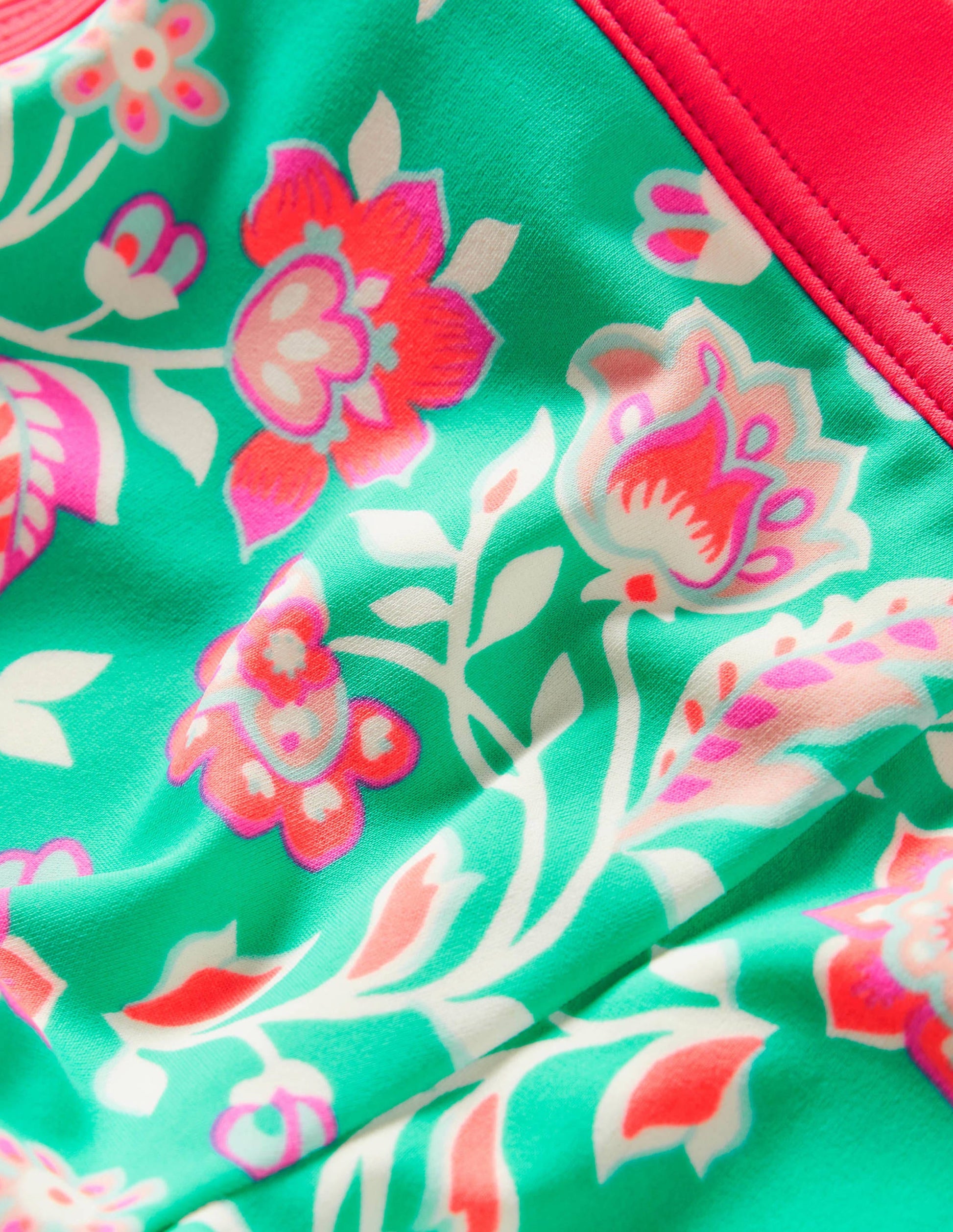 Patterned Swim Shorts-Tropical Green Paisley-3