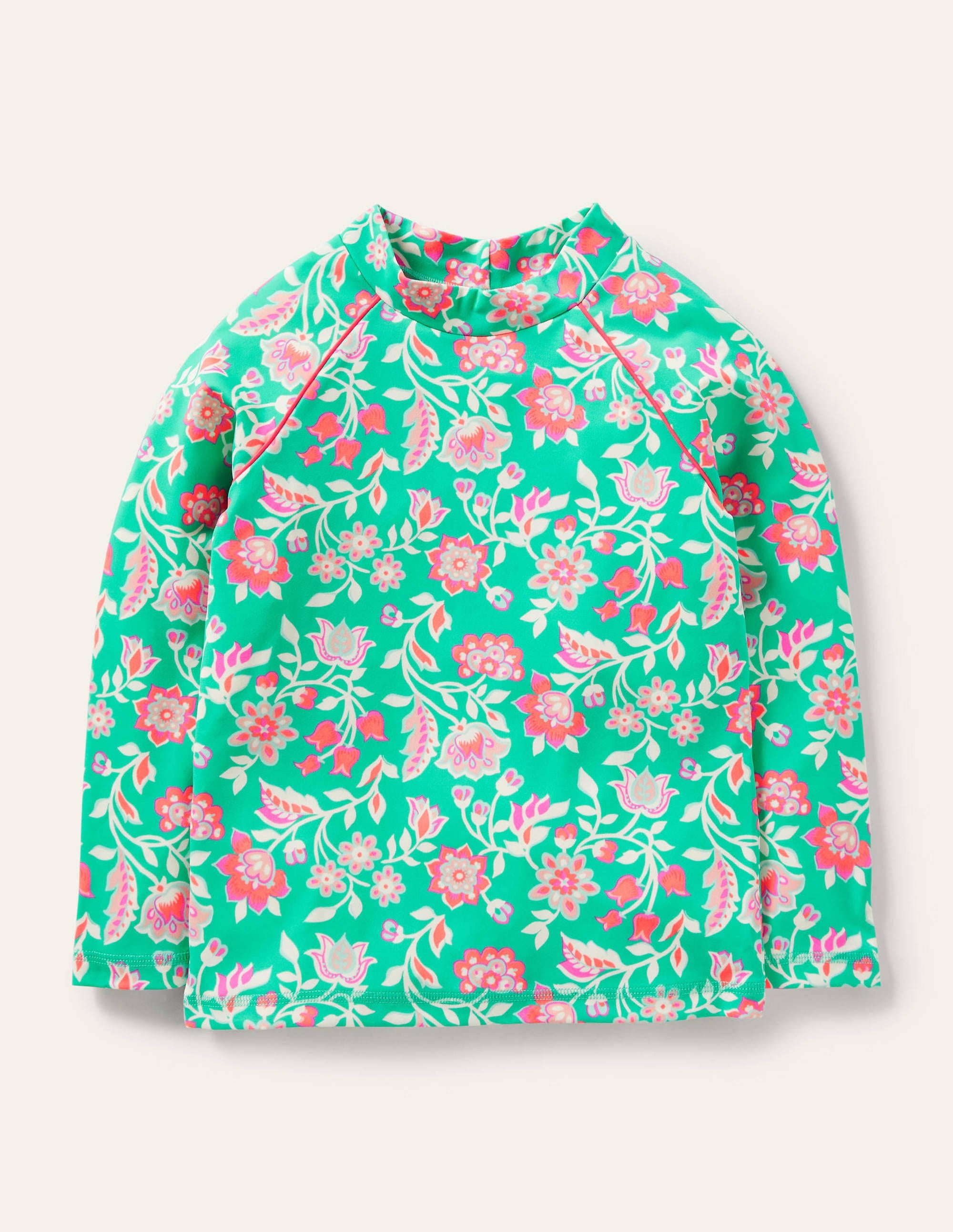 Patterned Rash Vest-Tropical Green Paisley - Image 1