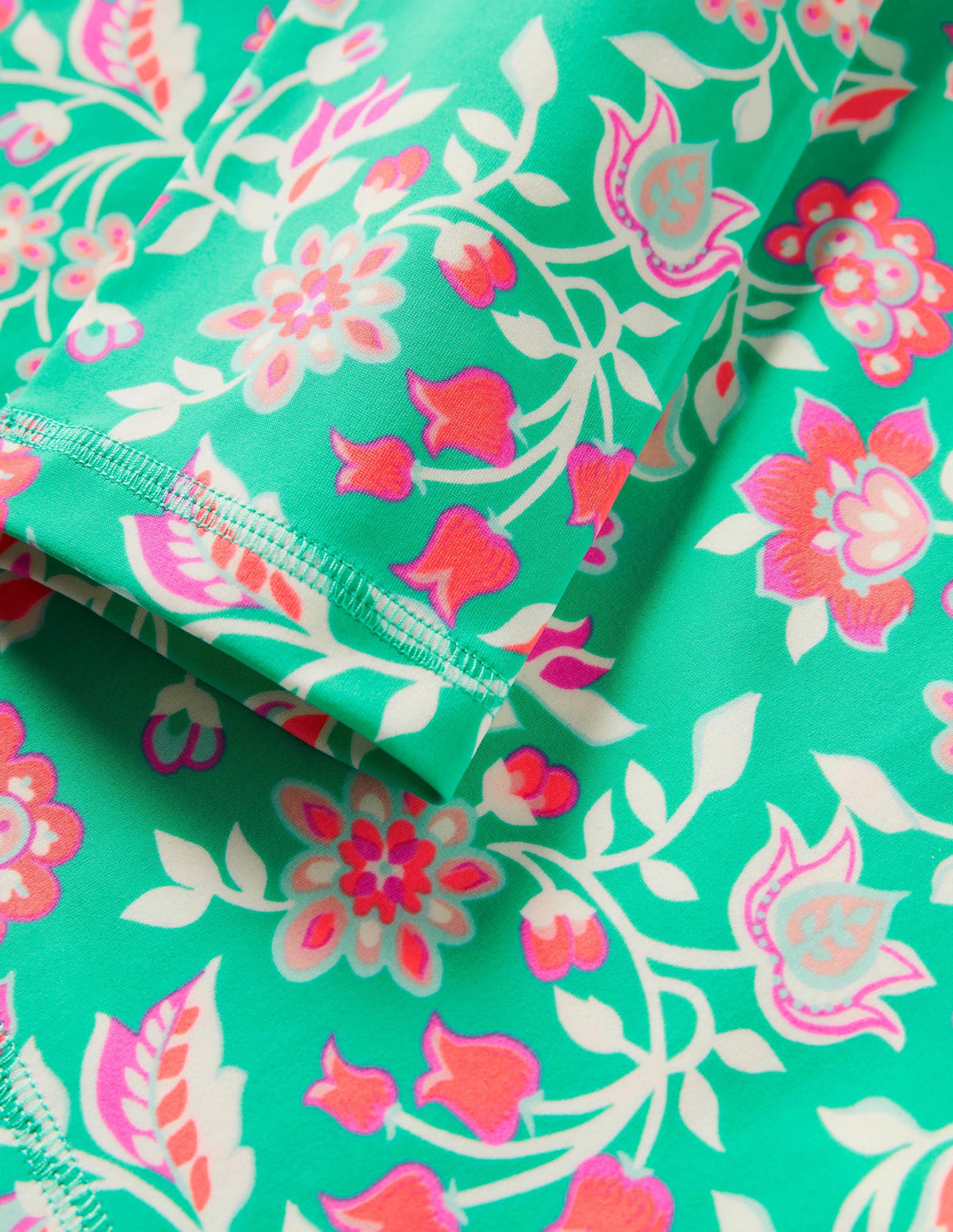 Patterned Rash Vest-Tropical Green Paisley-3