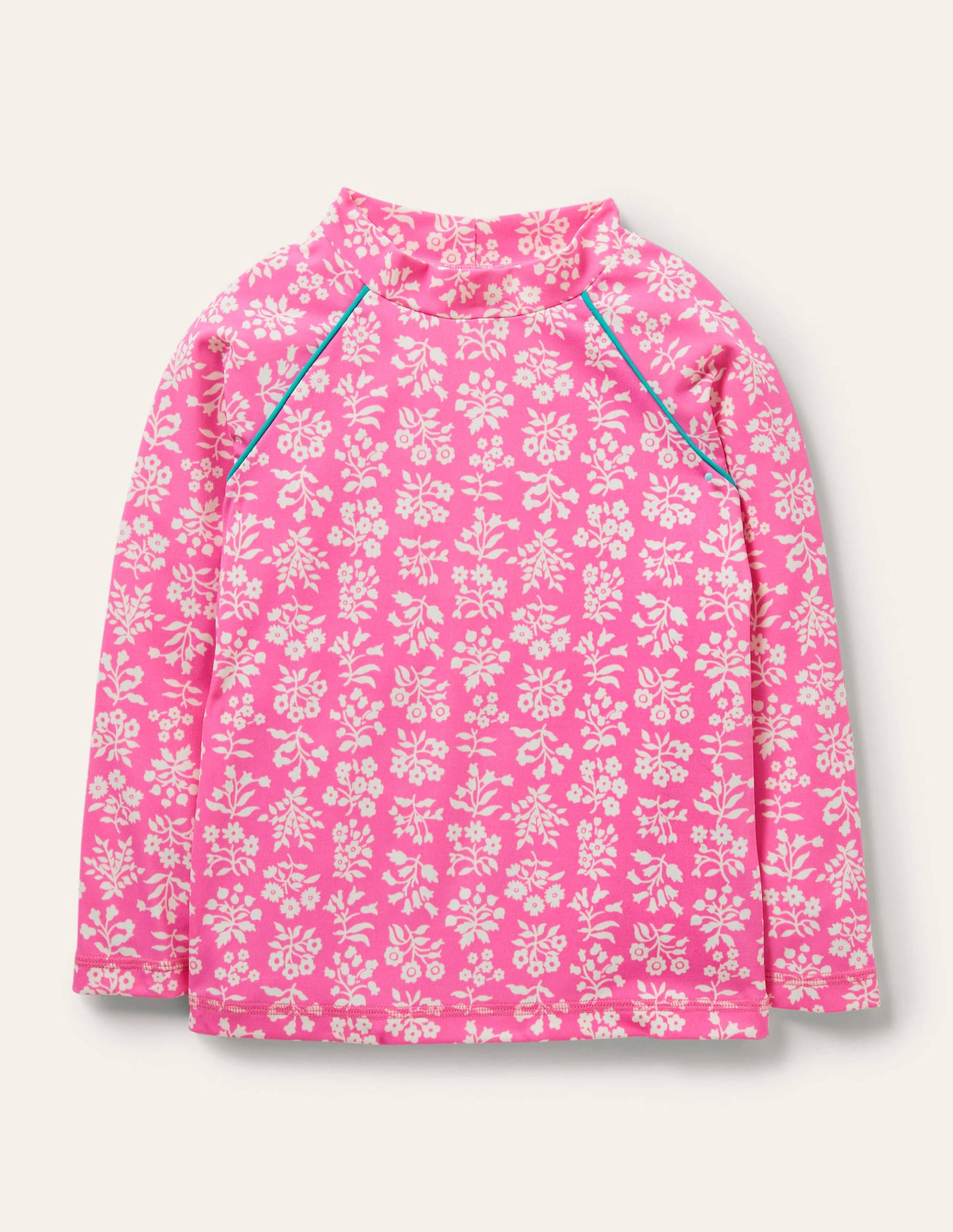 Patterned Rash Vest-Strawberry Pink Woodblock-1