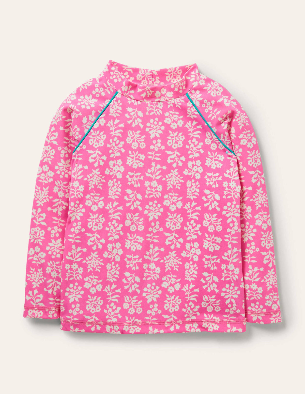 Patterned Rash Vest-Strawberry Pink Woodblock - Image 1