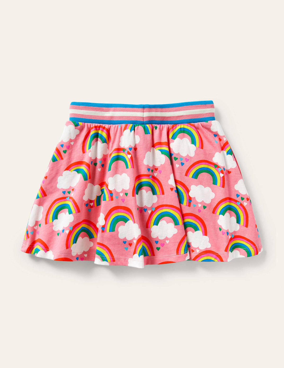Printed Jersey Skort-Pink Lemonade Rainbows - Image 2