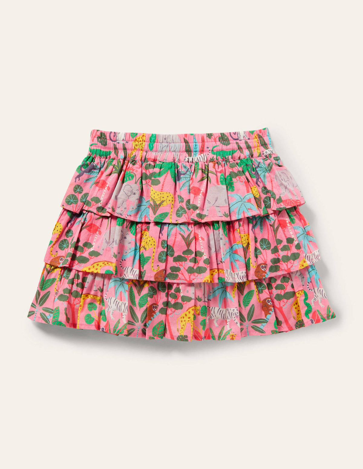 Tiered Woven Skort-Pink Lemonade Jungle-2