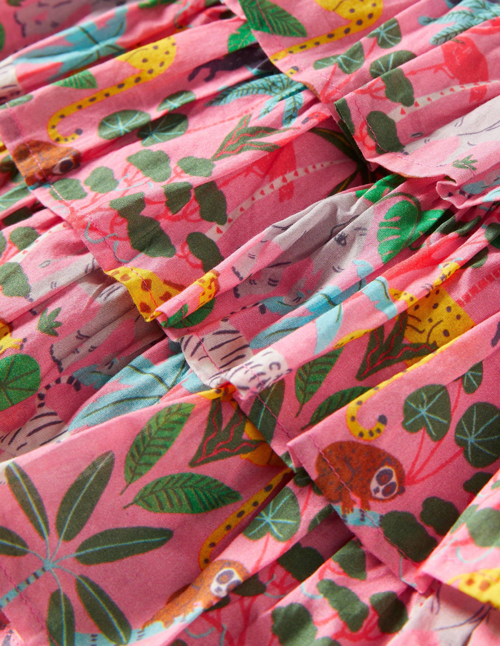 Tiered Woven Skort-Pink Lemonade Jungle-3