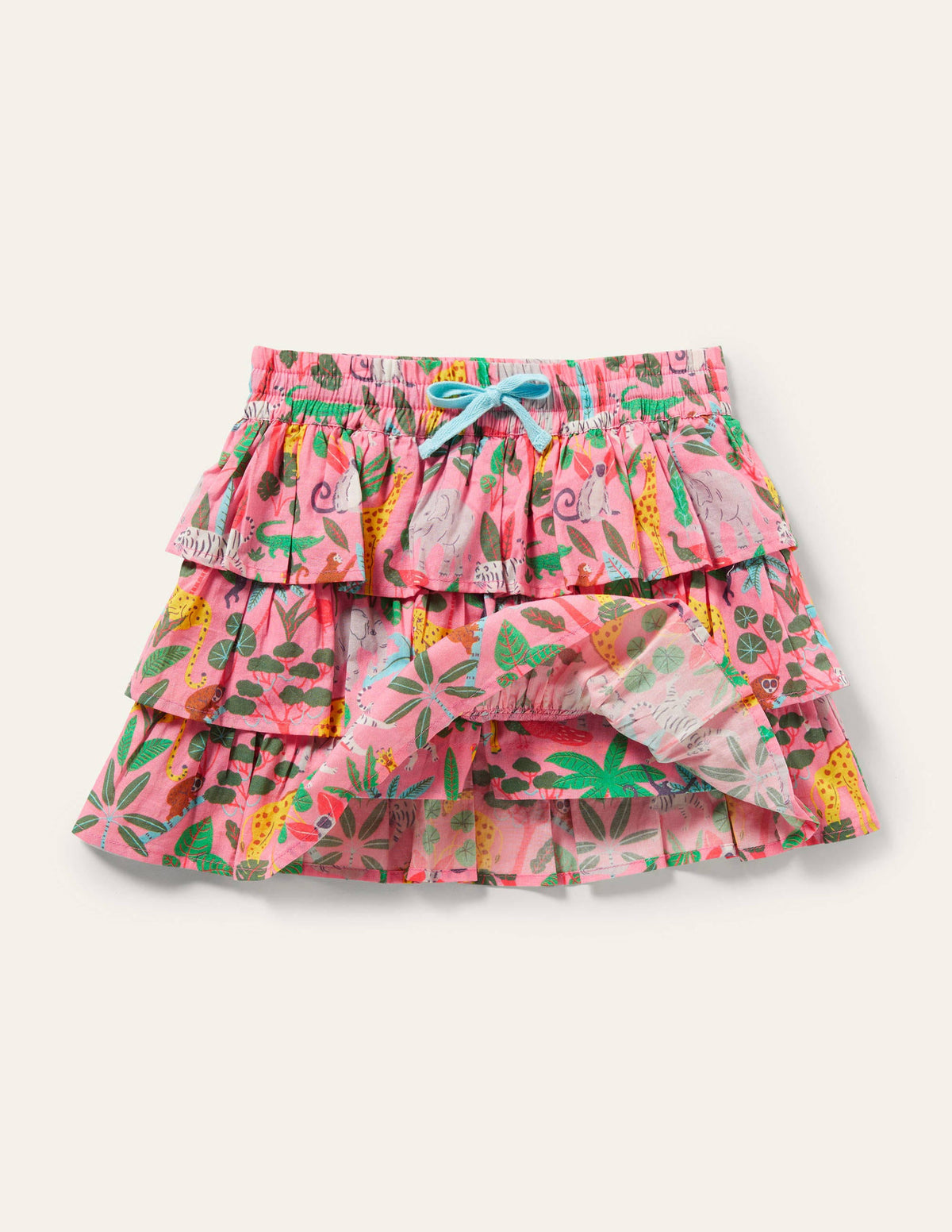 Tiered Woven Skort-Pink Lemonade Jungle-4