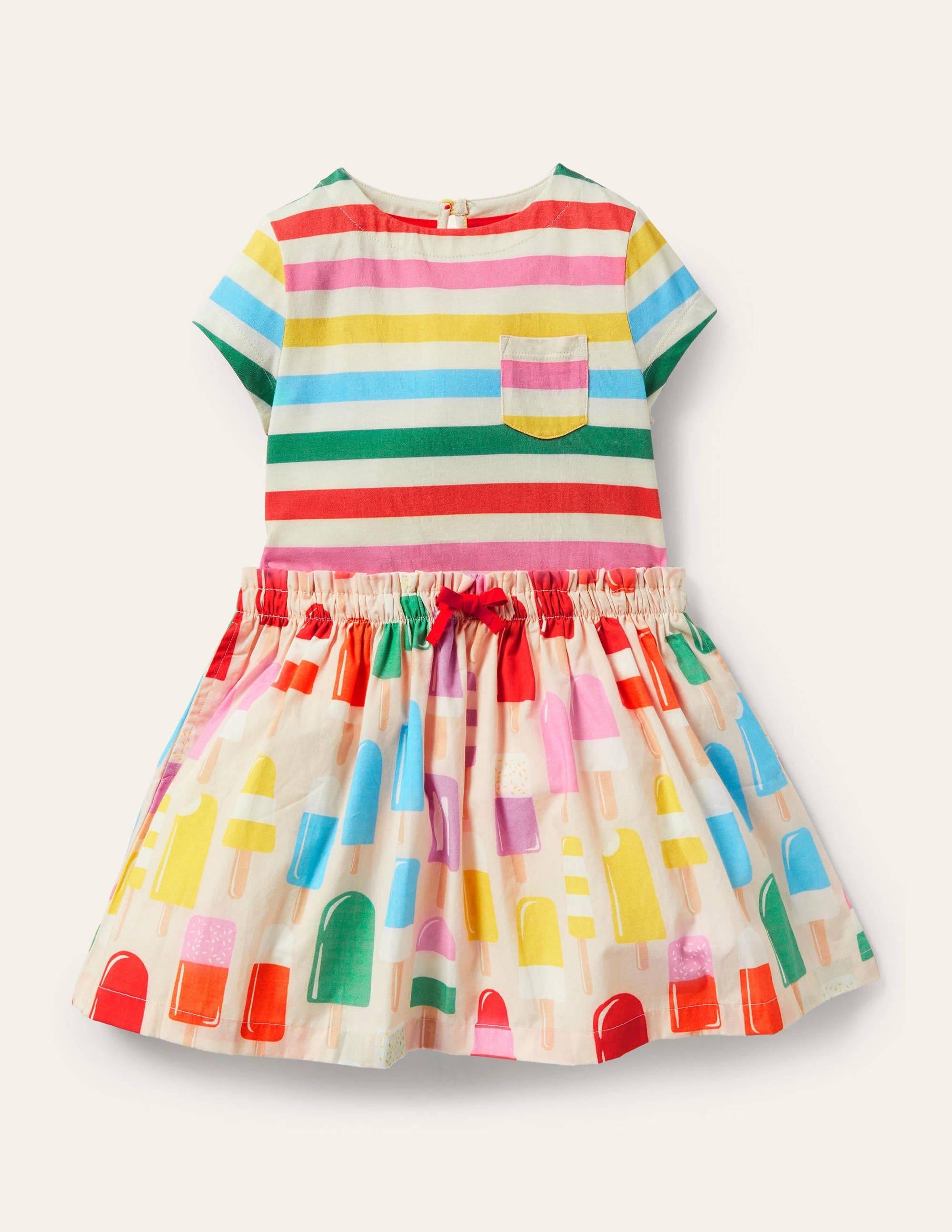 Short-sleeve Hotchpotch Dress-Provence Dusty Pink Lollies - Image 1
