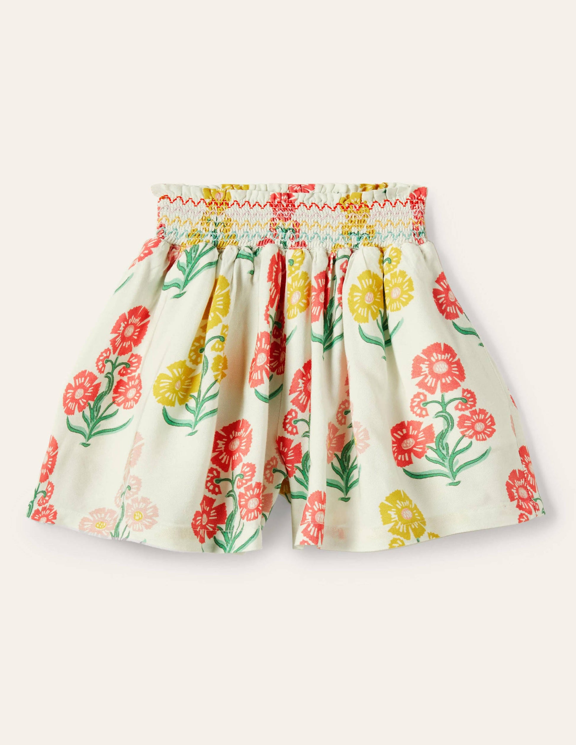 Shirred Waist Culottes-Molly Mahon Floral-1