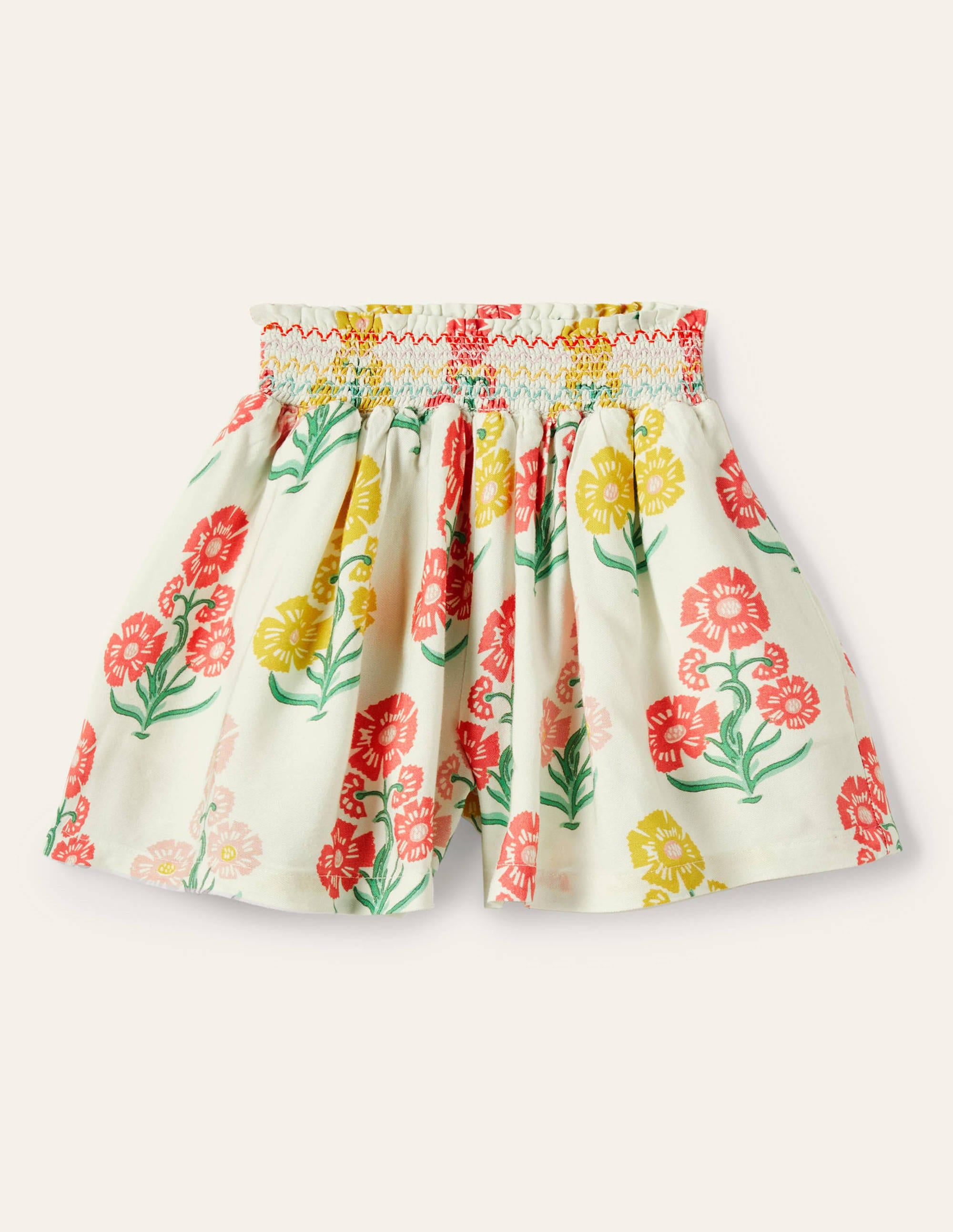 Shirred Waist Culottes-Molly Mahon Floral - Image 1