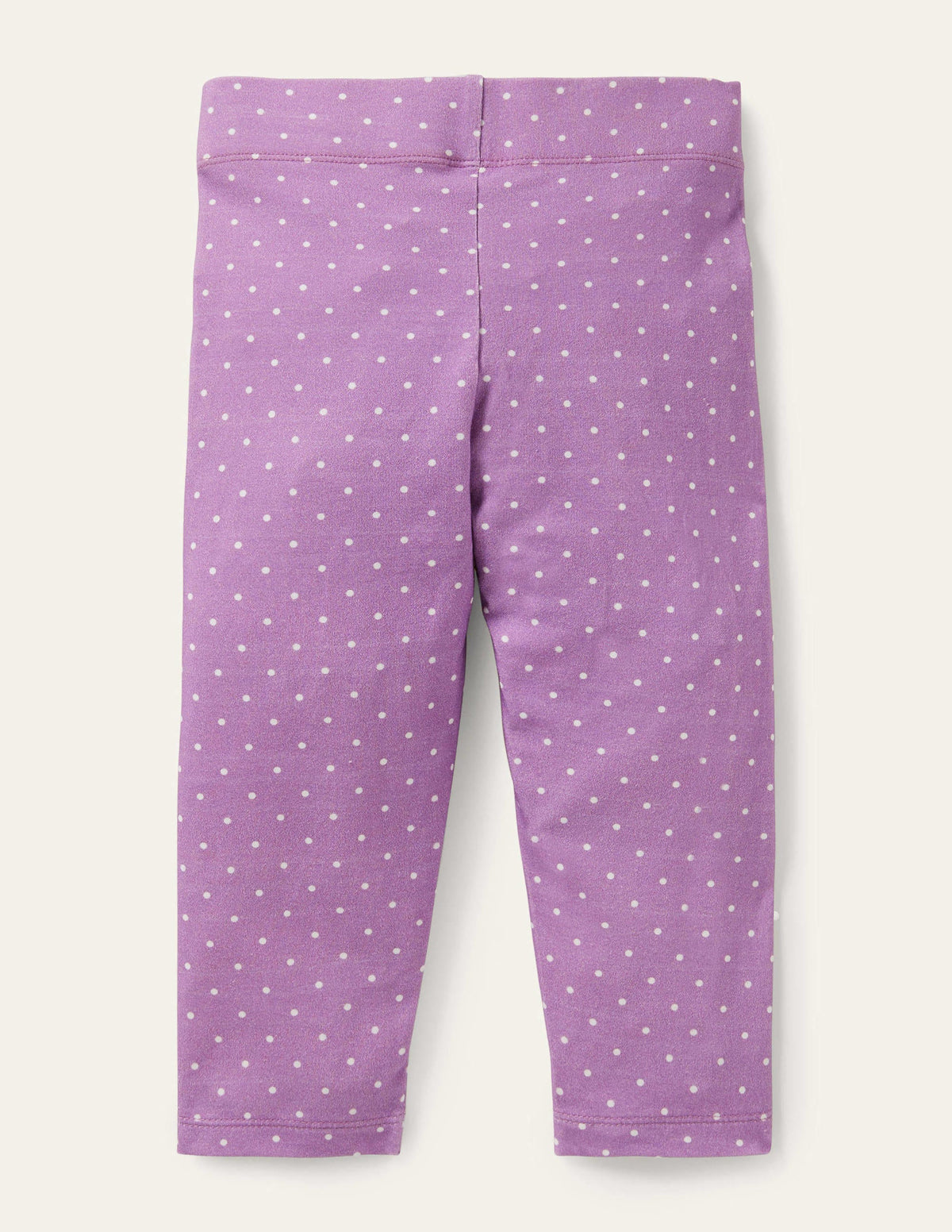 Fun Cropped Leggings-Cool Violet Ivory Pin Spot - Image 4