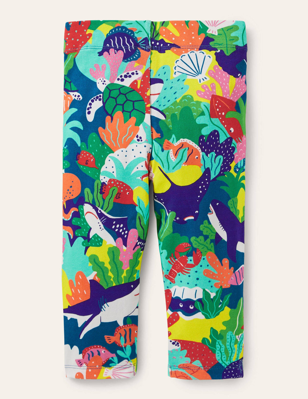 Fun Cropped Leggings-Multi Rainbow Reef-2