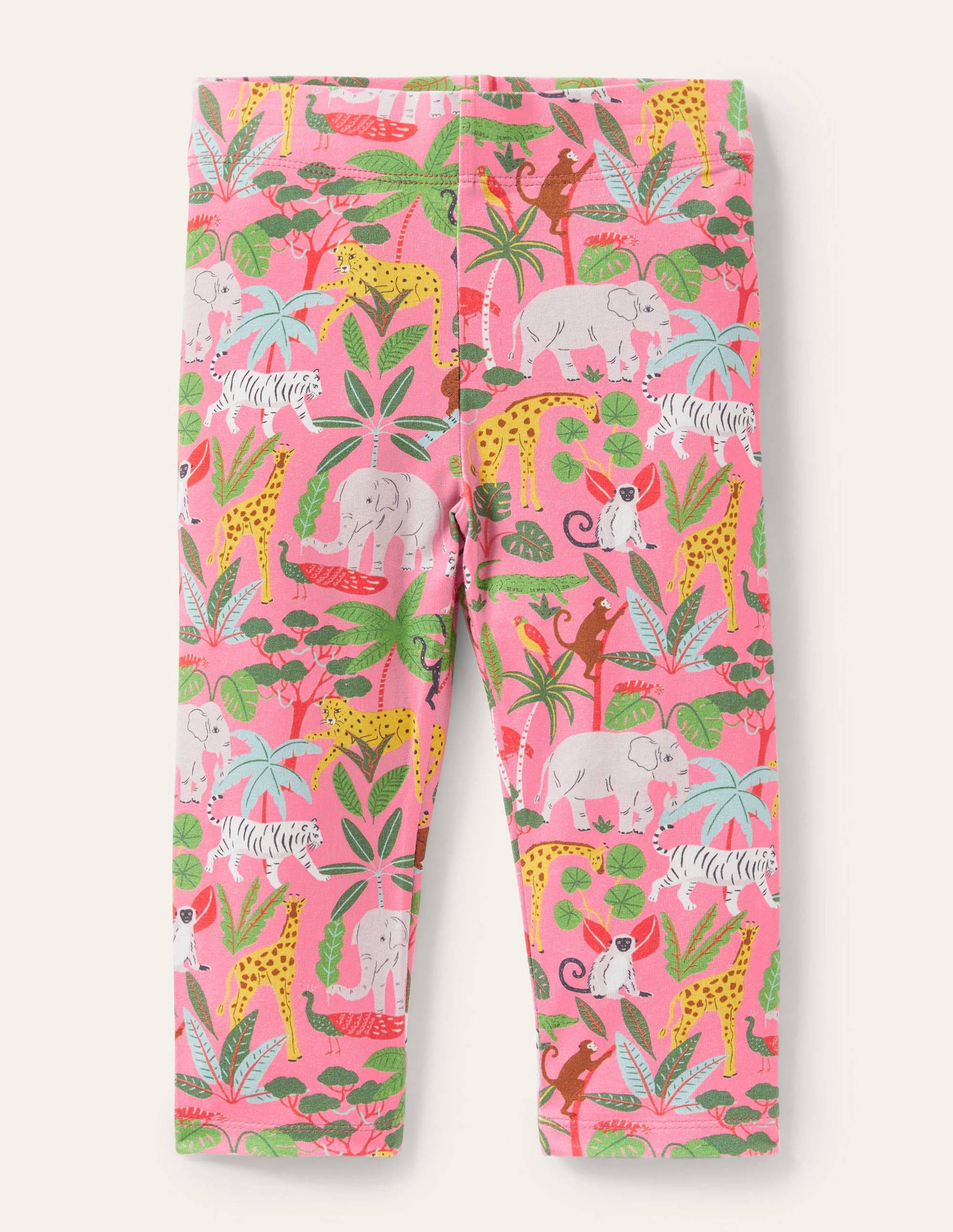 Fun Cropped Leggings-Pink Lemonade Jungle-1