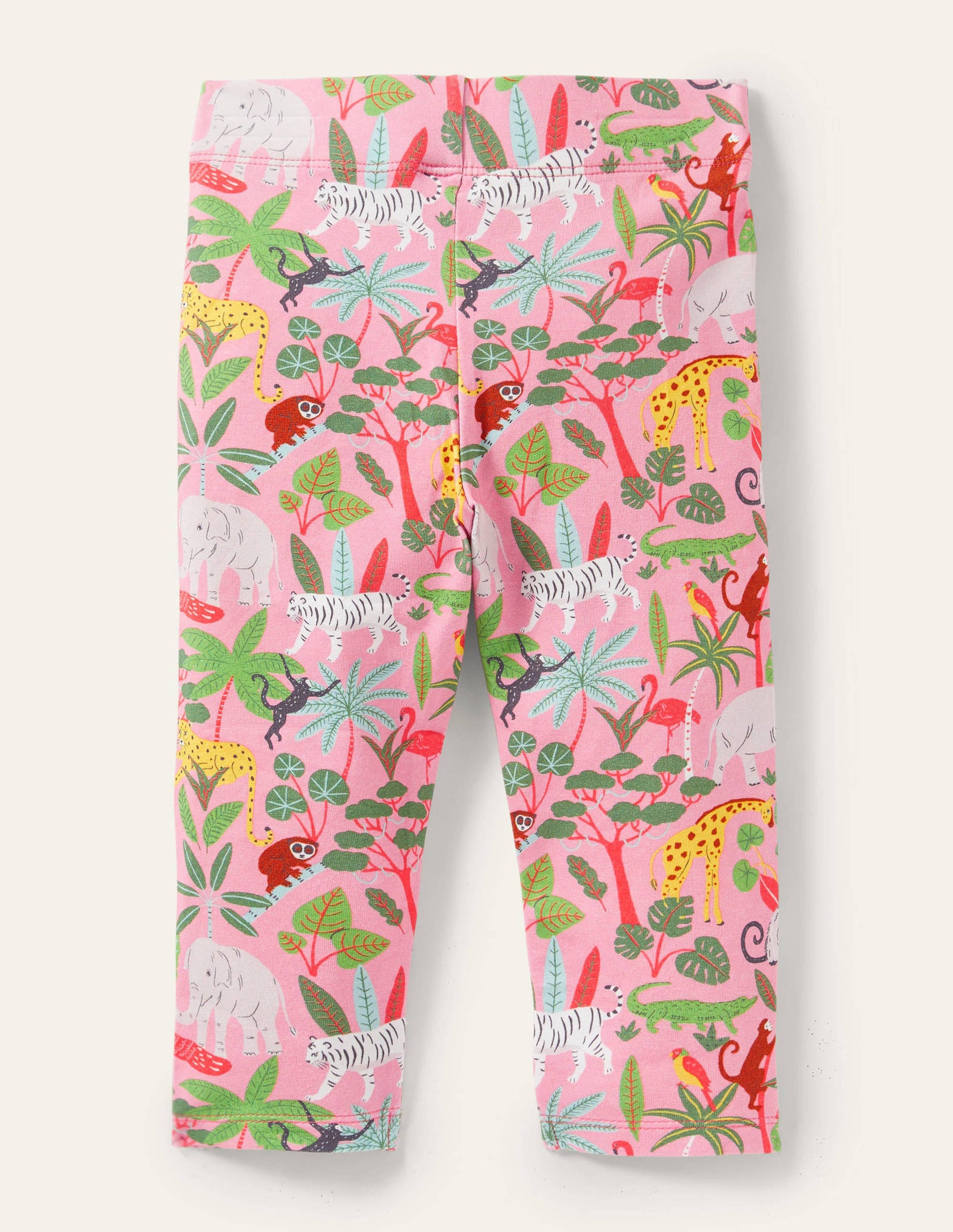 Fun Cropped Leggings-Pink Lemonade Jungle-2