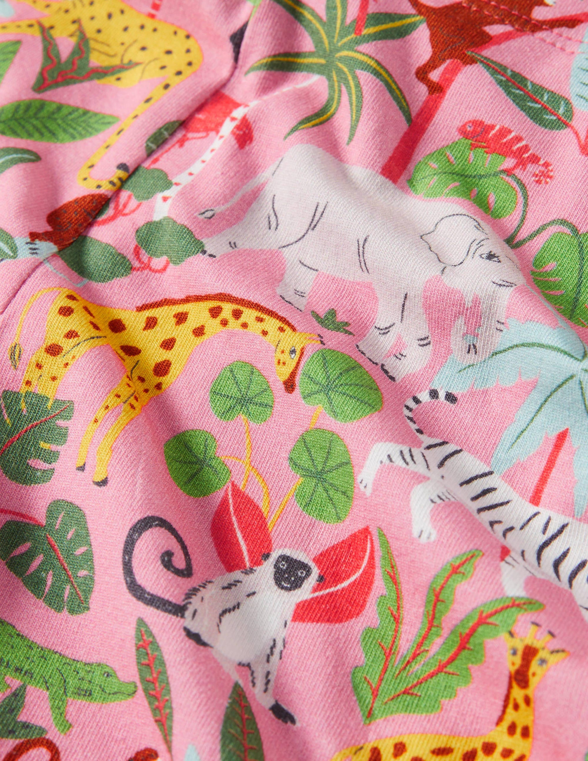 Fun Cropped Leggings-Pink Lemonade Jungle - Image 3