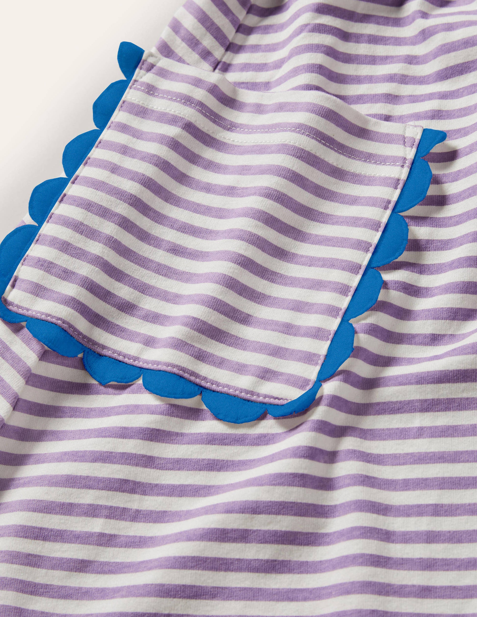 Trim Detail Jersey Dress-White / Cool Violet Purple-3