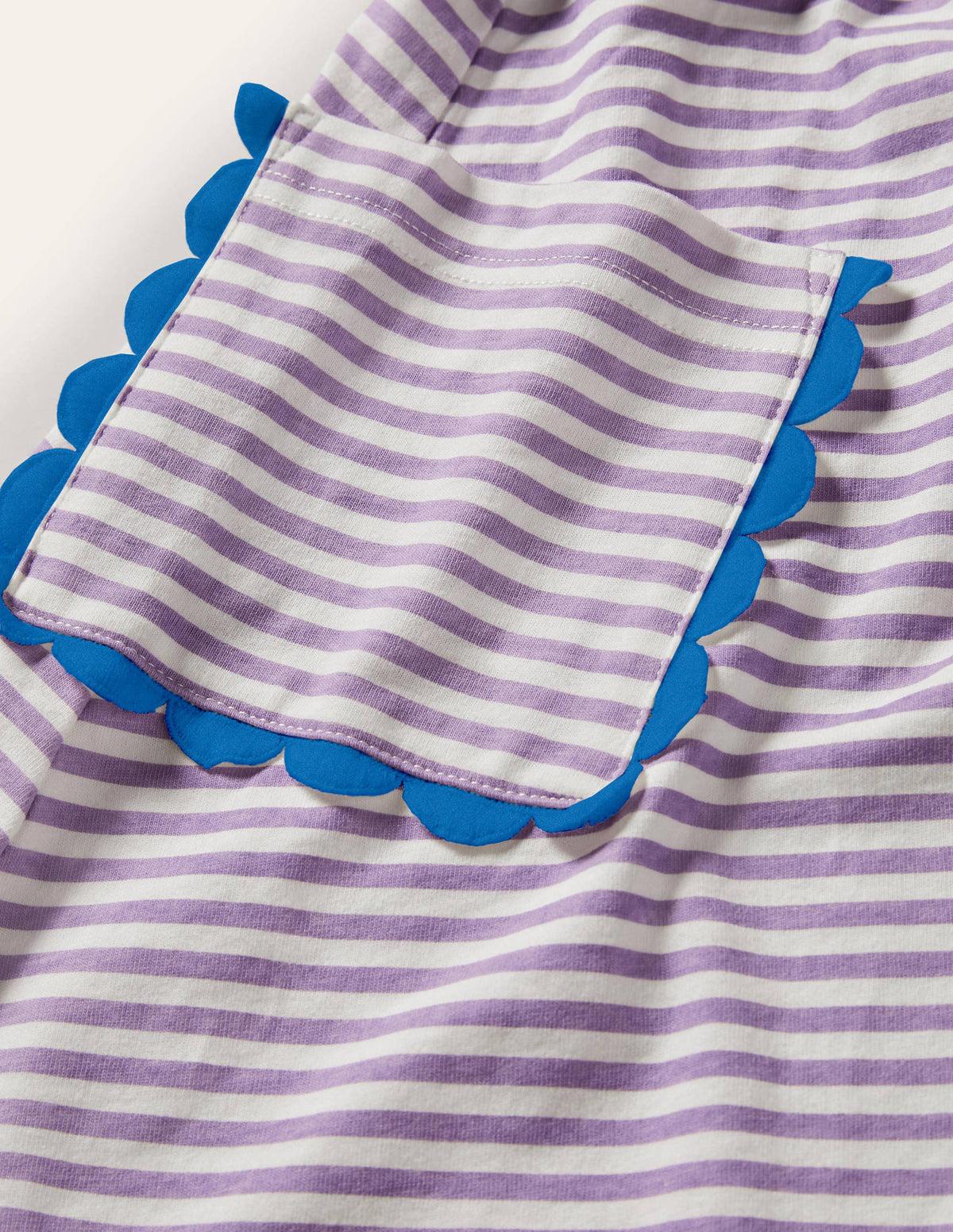 Trim Detail Jersey Dress-White / Cool Violet Purple - Image 3
