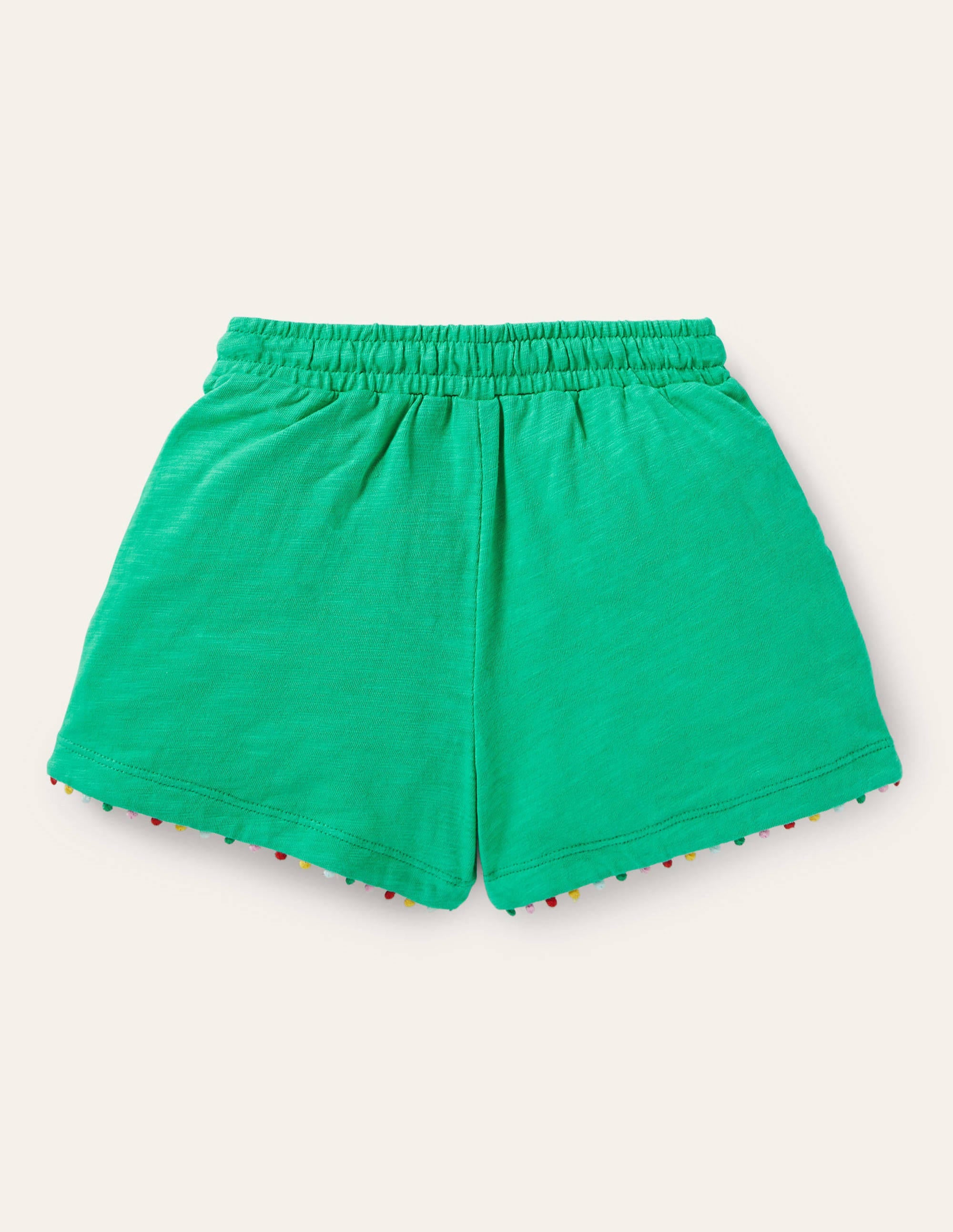 Charlie Pom Jersey Shorts-Tropical Green - Image 2
