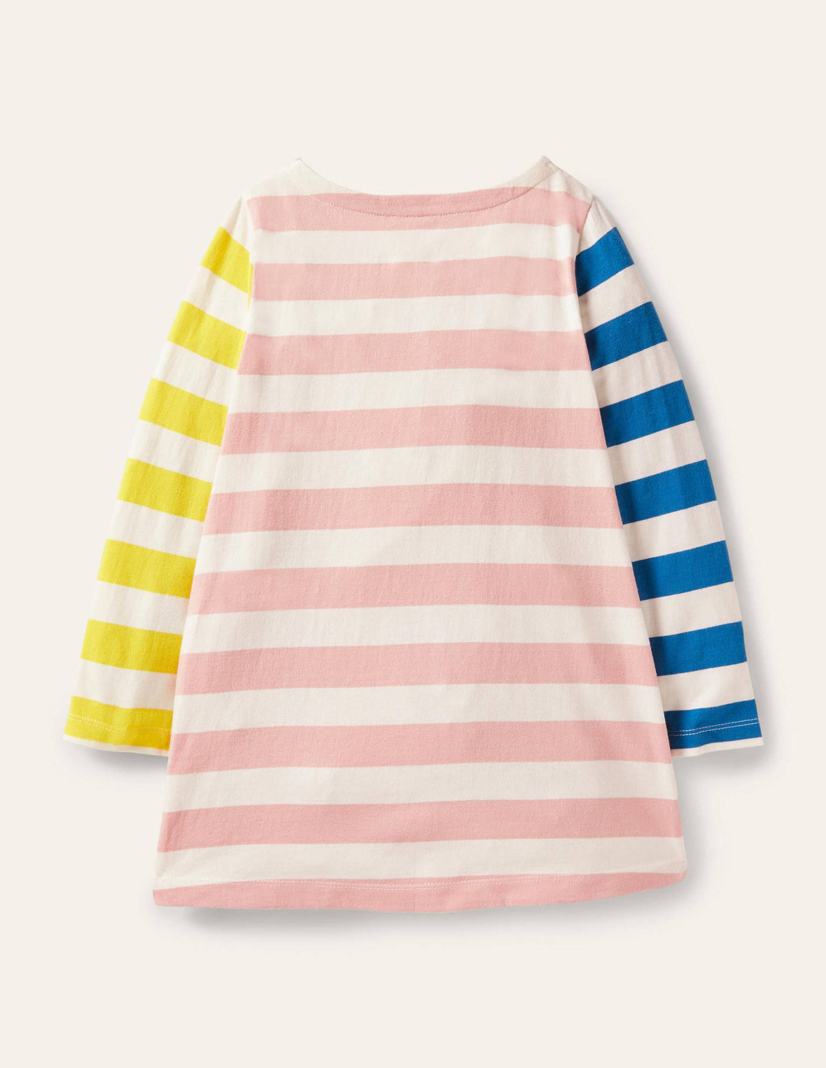 Long-sleeve Appliqué Tunic-Ivory/Boto Pink Cake-2