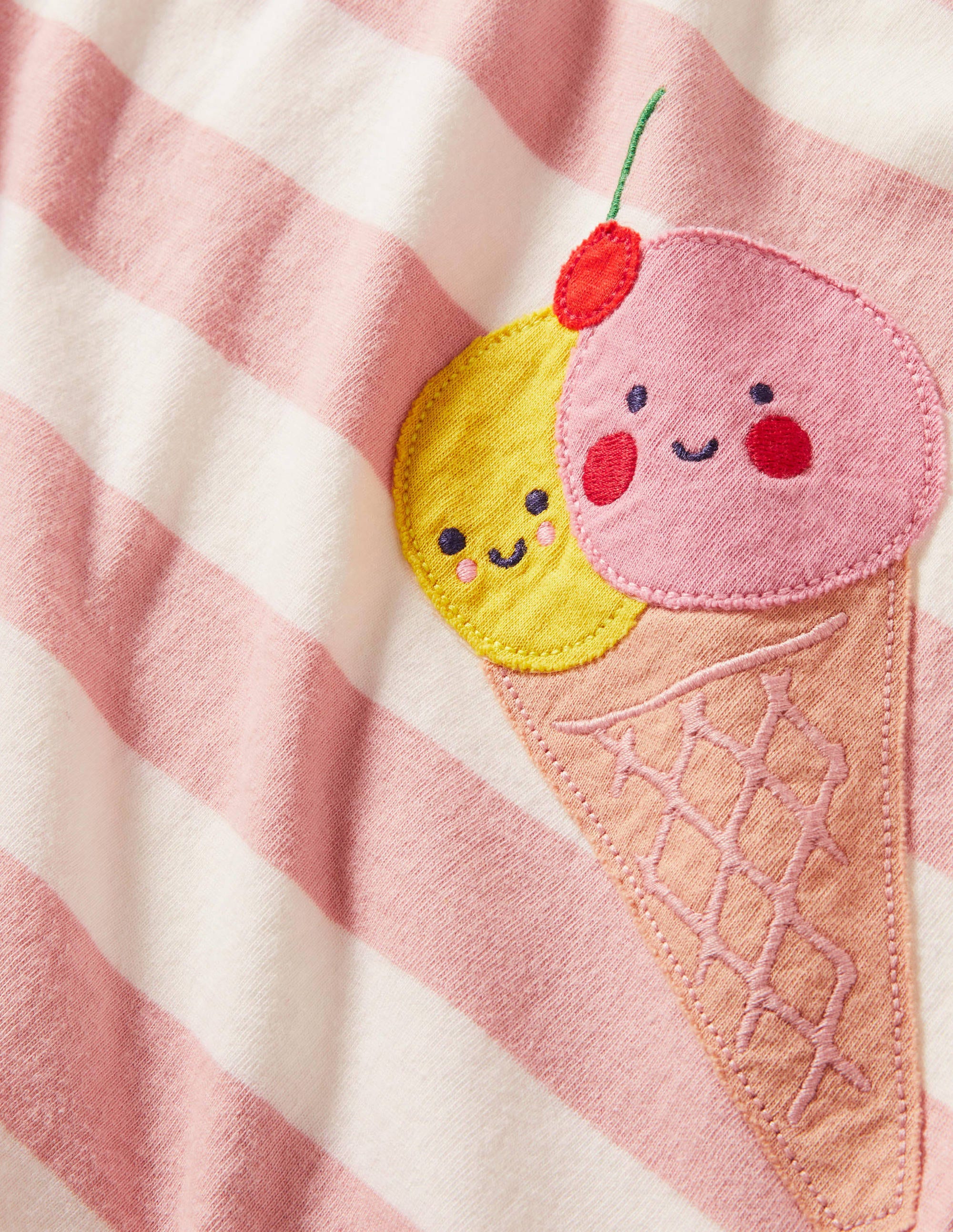 Long-sleeve Appliqué Tunic-Ivory/Boto Pink Cake - Image 3
