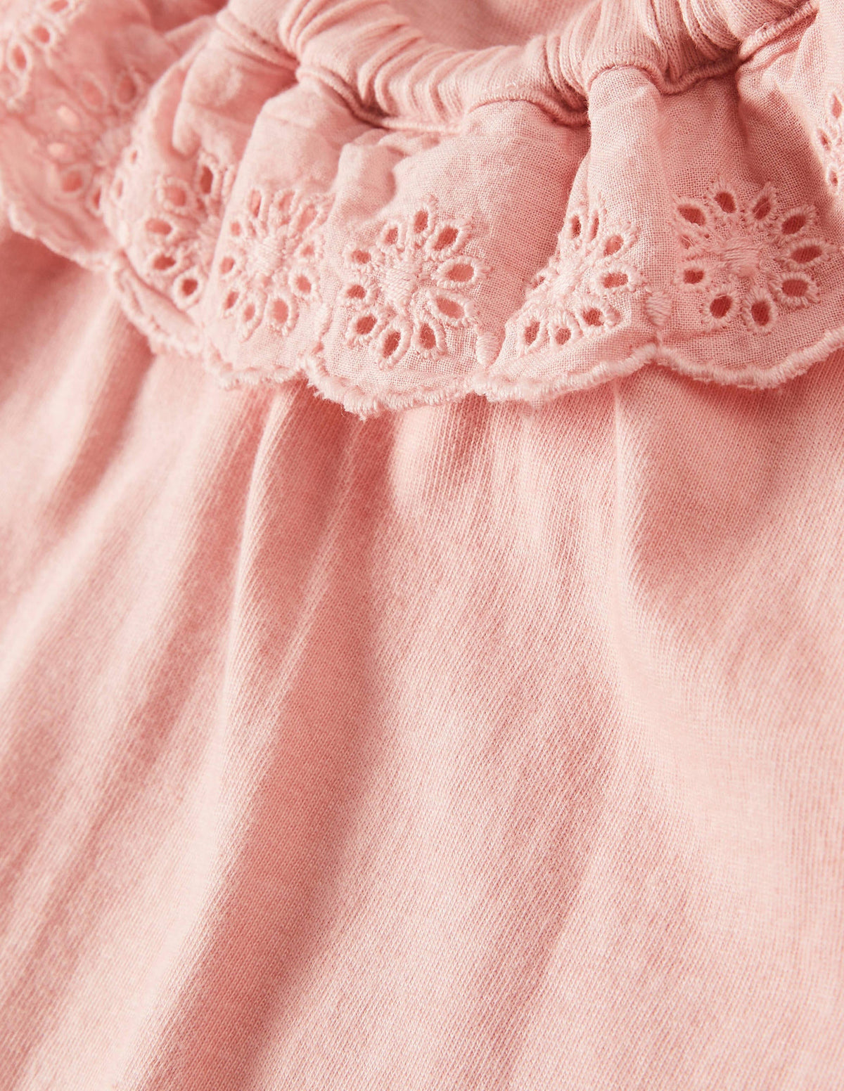 Broderie Collar Jersey Top-Boto Pink - Image 3
