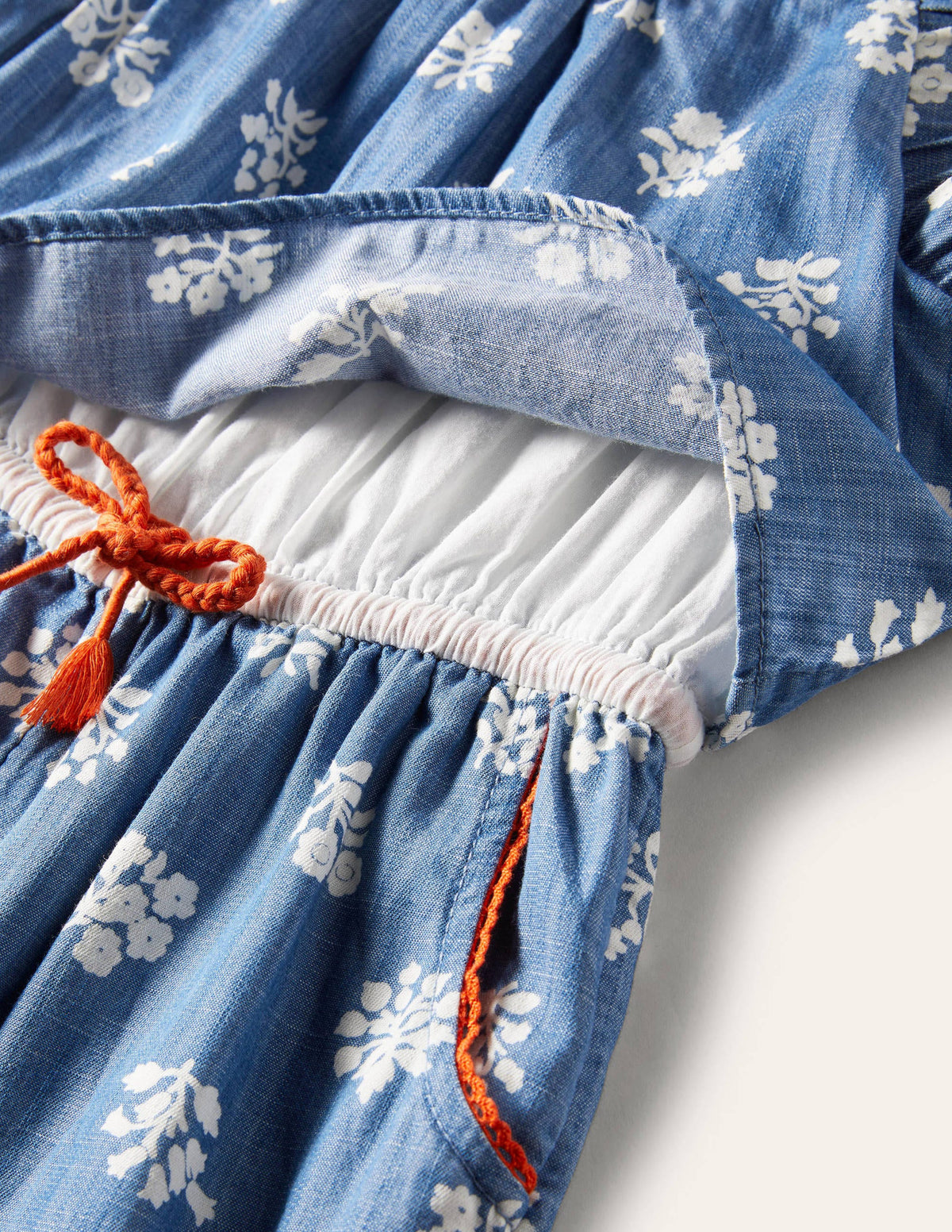 Woven Jumpsuit-Woodblock Chambray-3