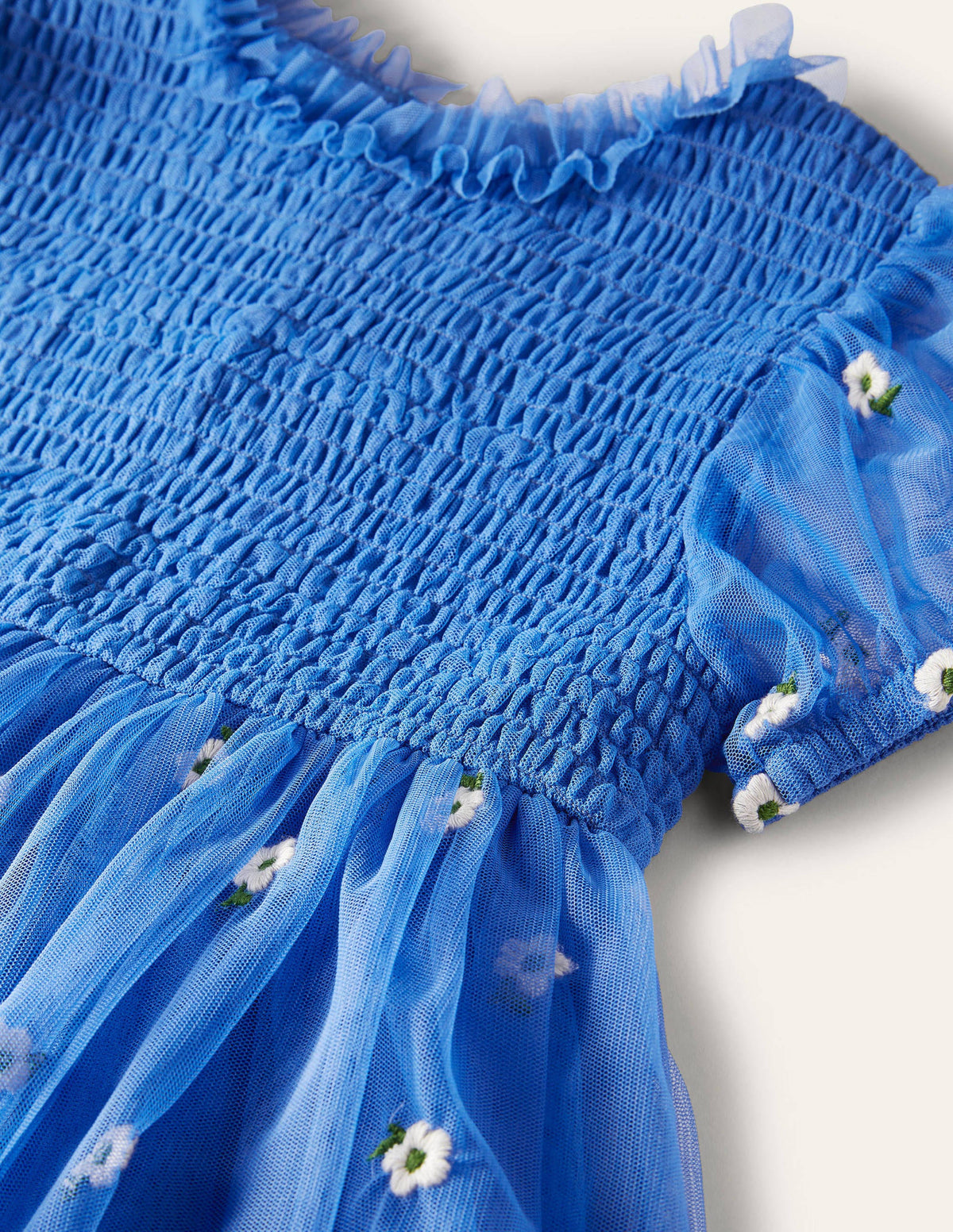 Tiered Tulle Dress-Elizabethan Blue-3