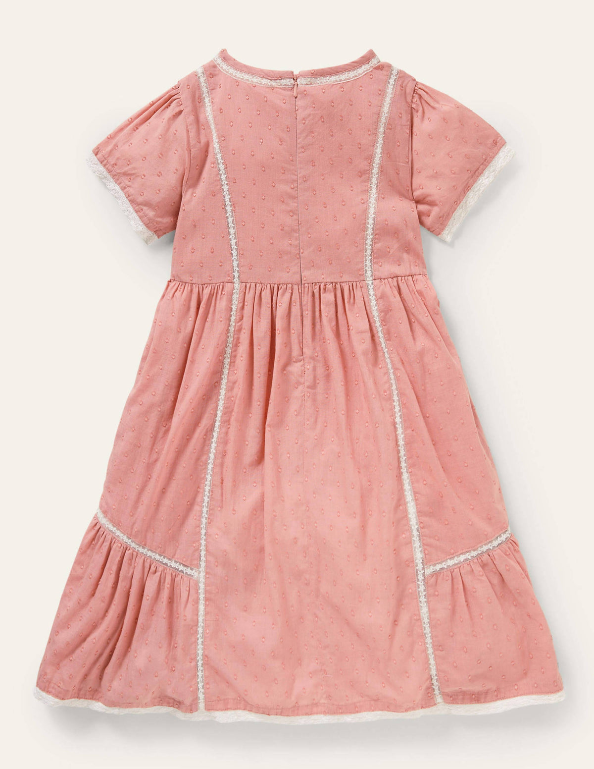 Embroidered Nostalgic Dress-Almond Pink - Image 2
