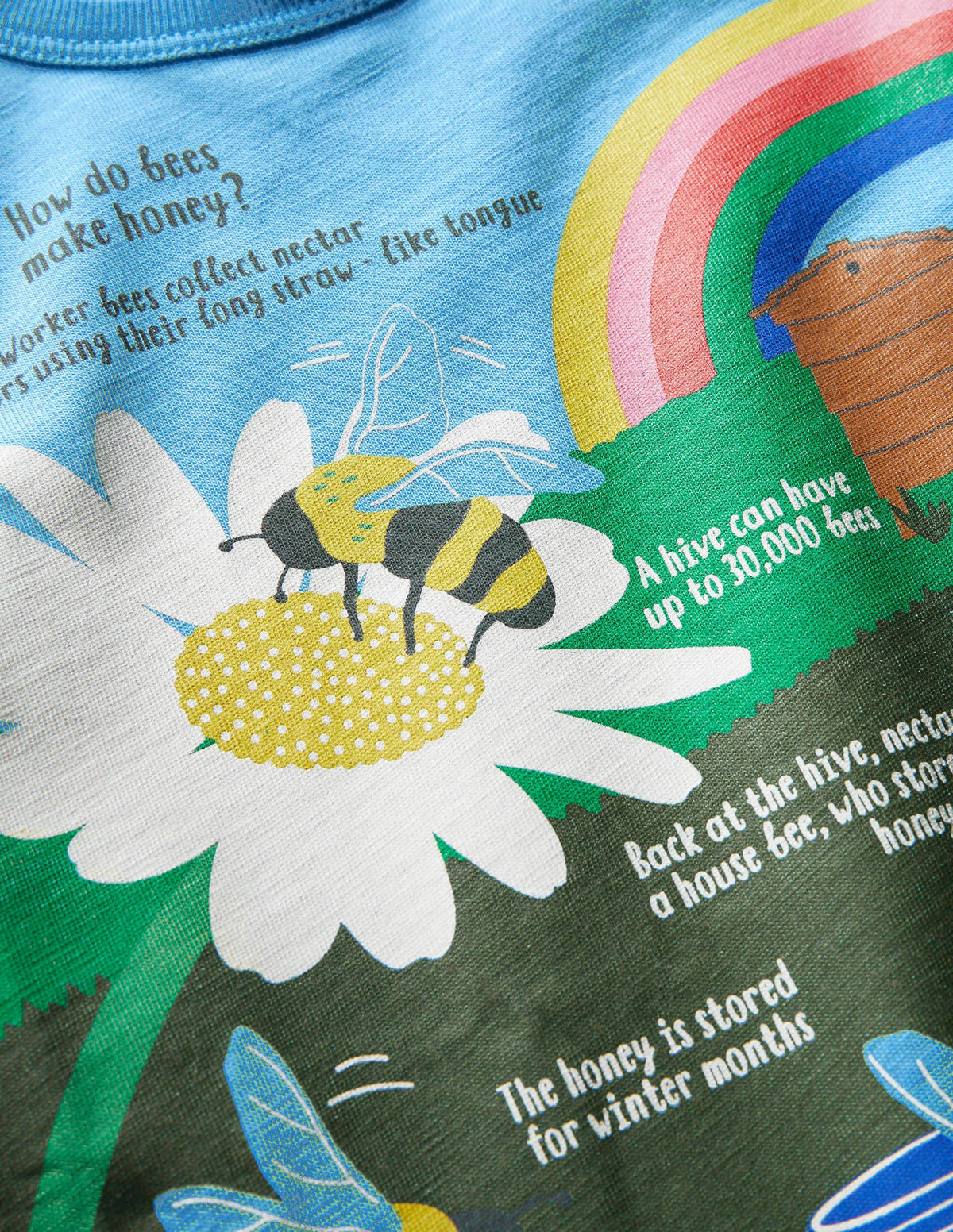 Fun Fact T-shirt-Surfboard Blue Bees Honey - Image 3